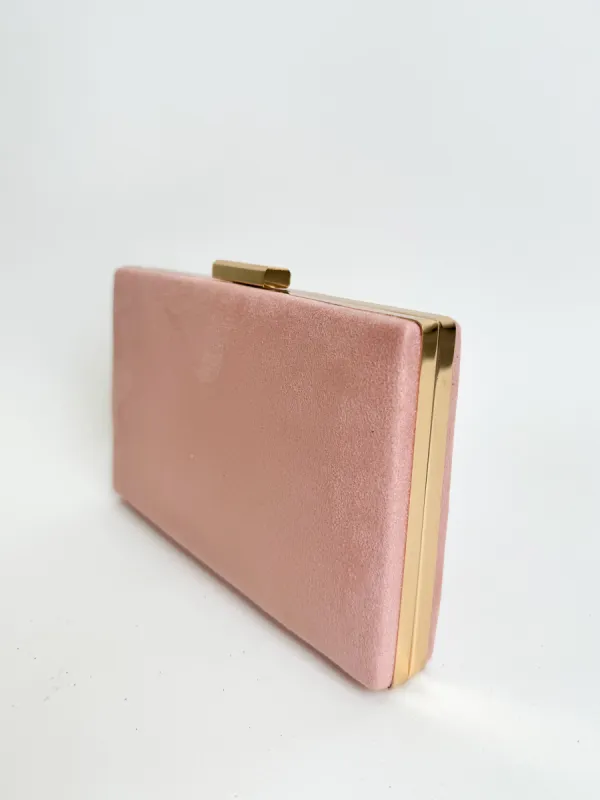 Clutch horizontal rosa palo sold by Sorellas