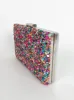 Clutch piedras colores plateado sold by Sorellas
