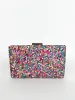 Clutch piedras colores plateado sold by Sorellas