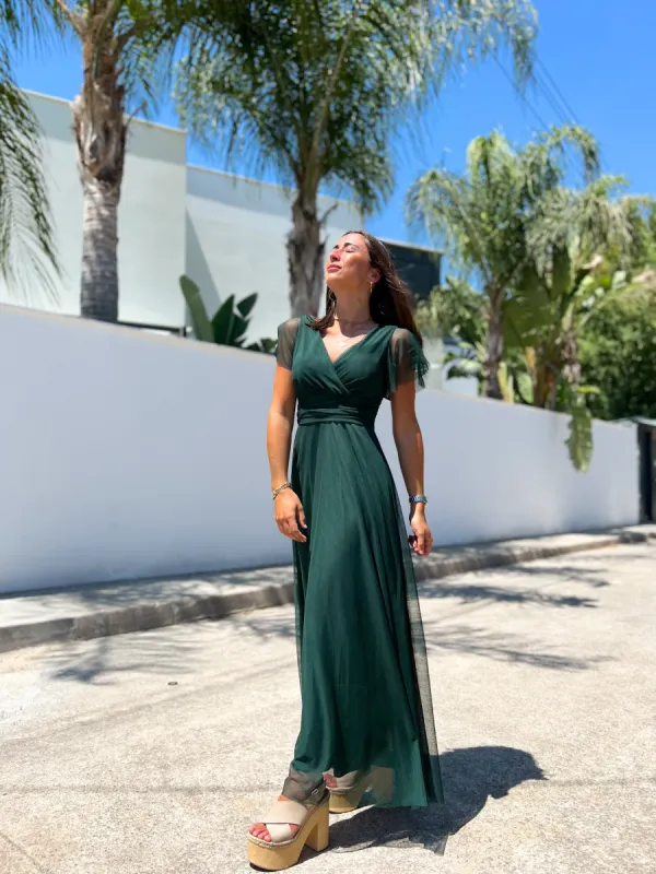 Vestido tulle manga botella sold by Sorellas