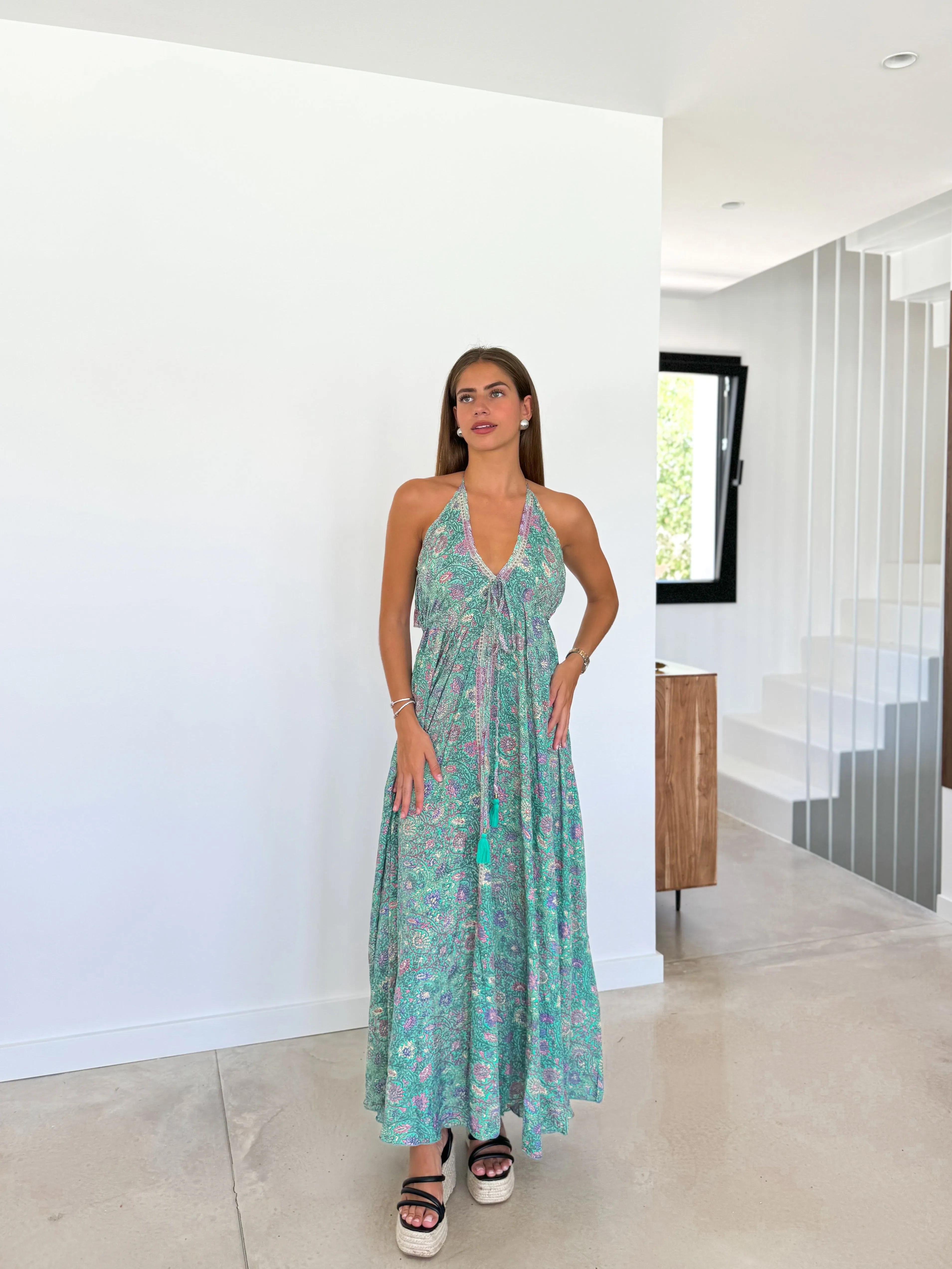 Vestido boho volantes turquesa sold by Sorellas product image thumbnail 2