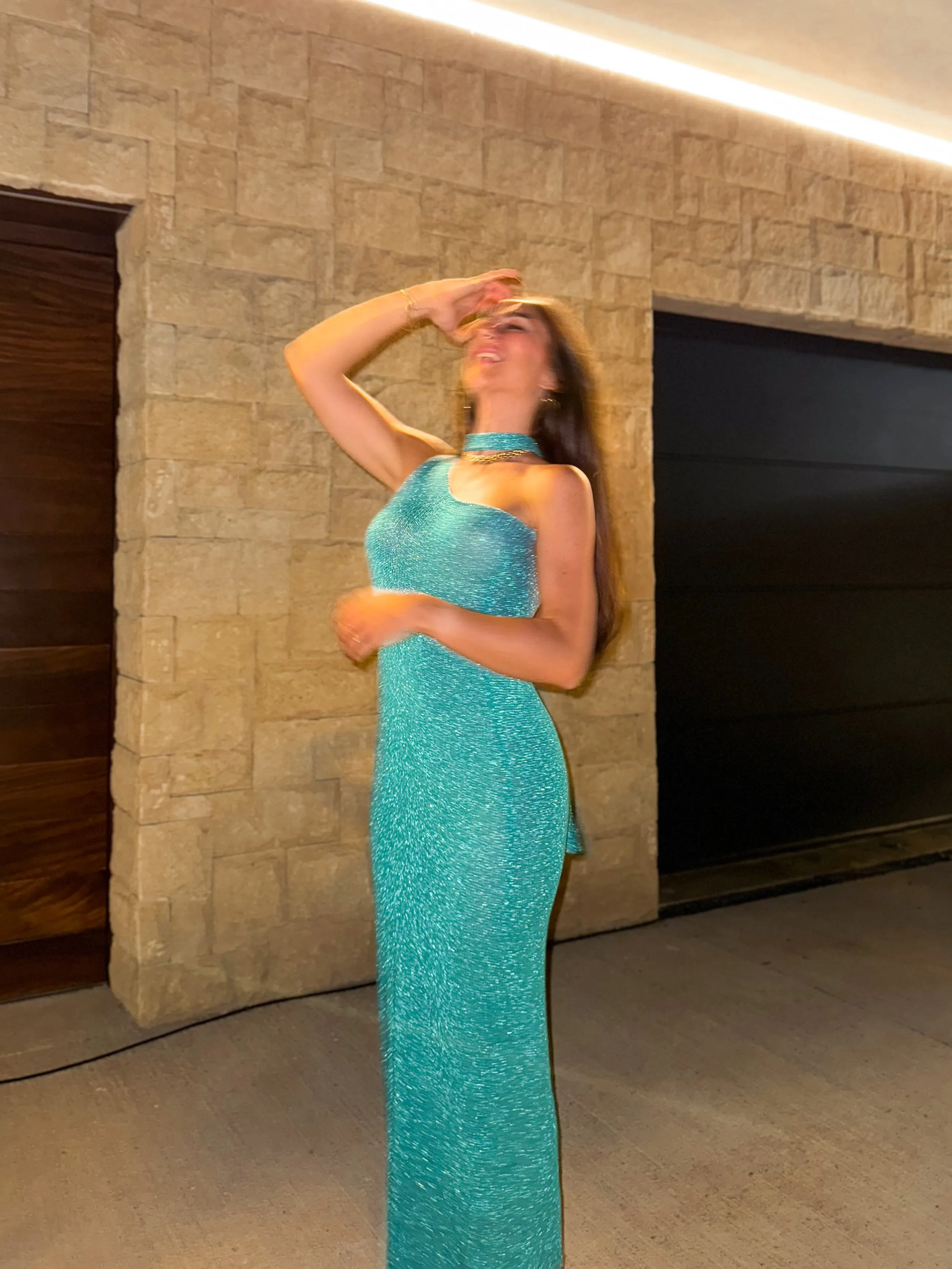 Vestido punto choker turquesa sold by Sorellas product image thumbnail 4