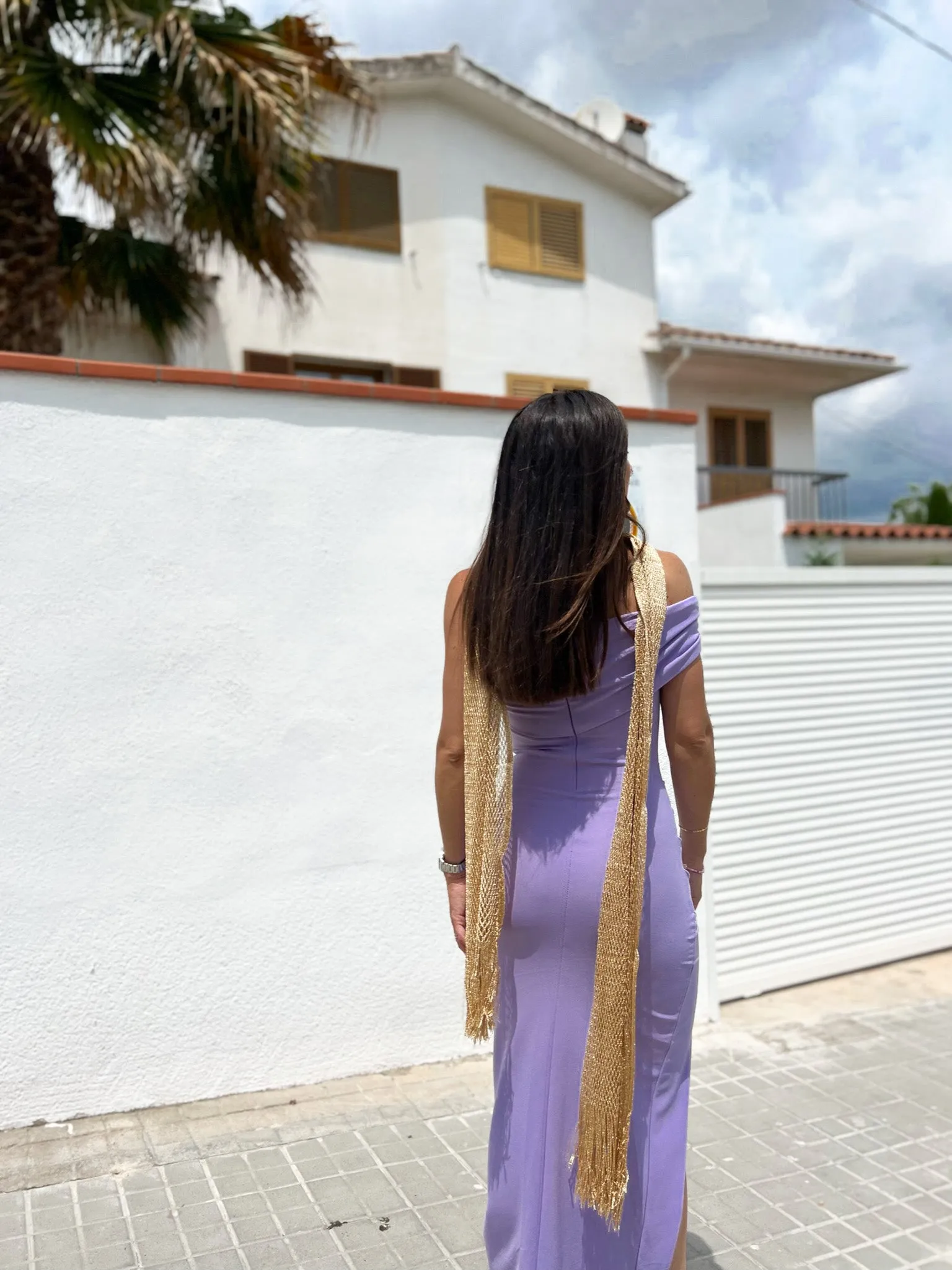 Chal metalizado dorado flecos sold by Sorellas product image thumbnail 2