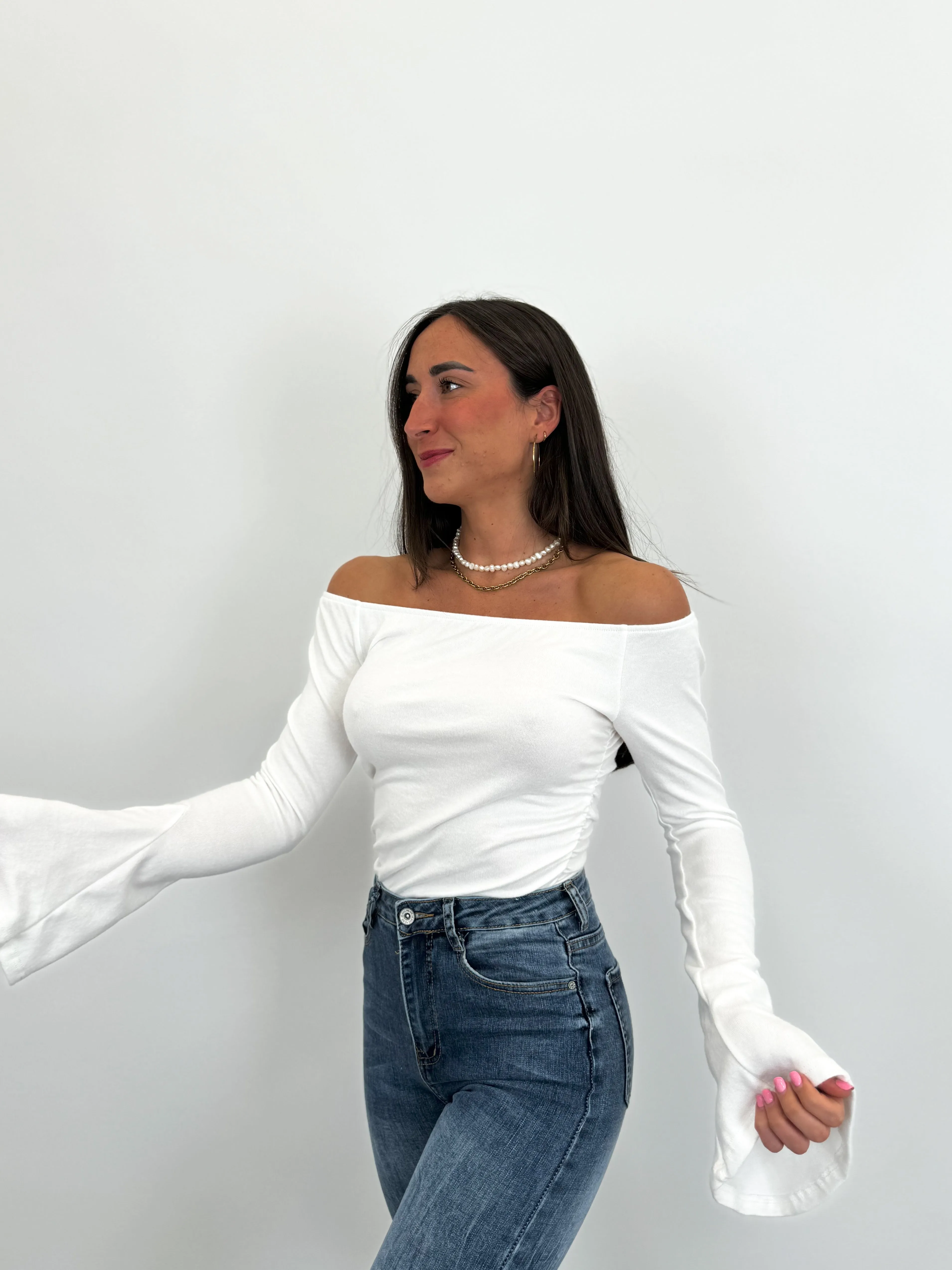 Top manga campana blanco sold by Sorellas product image thumbnail 3