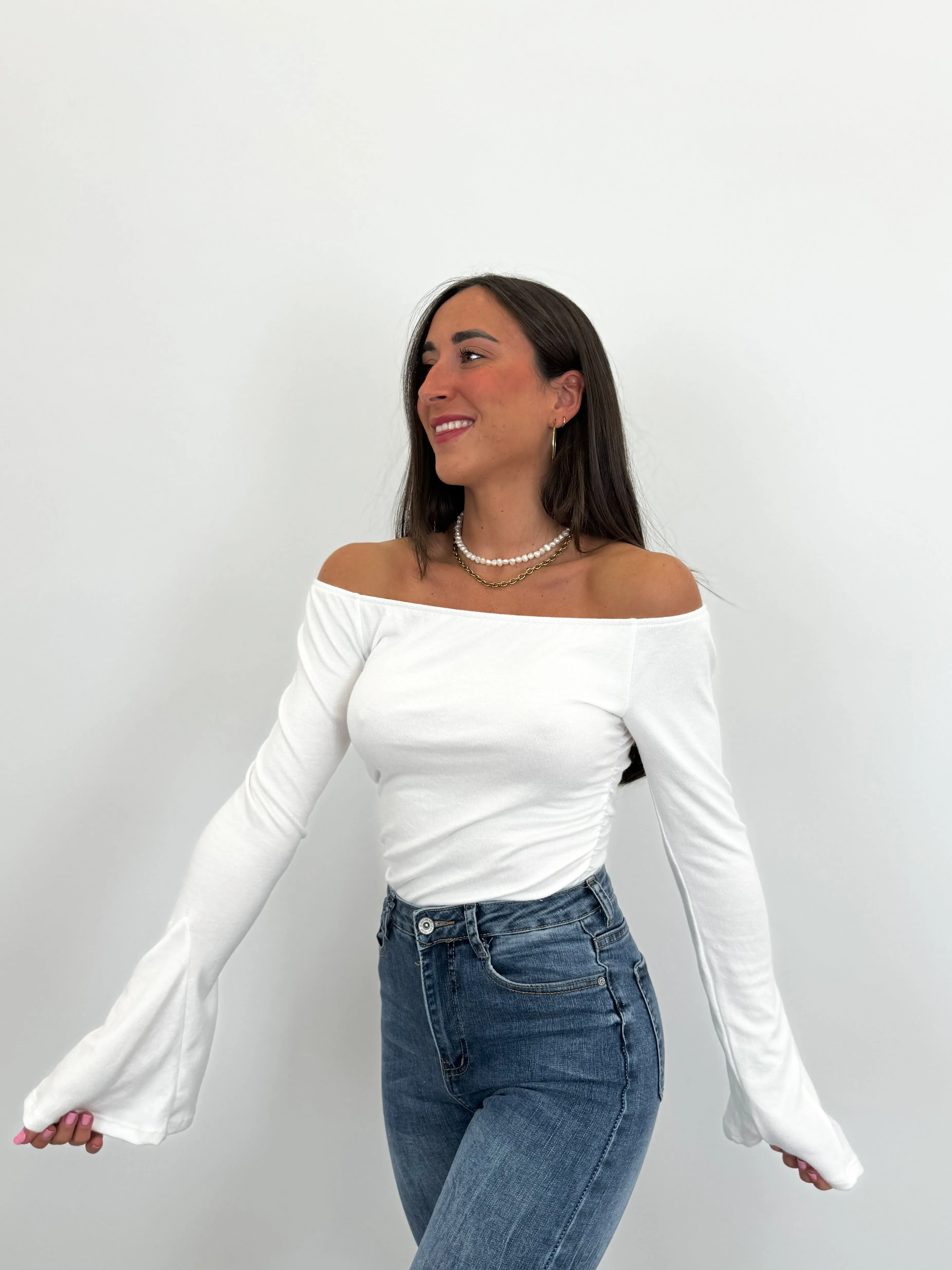 Top manga campana blanco sold by Sorellas product image thumbnail 4