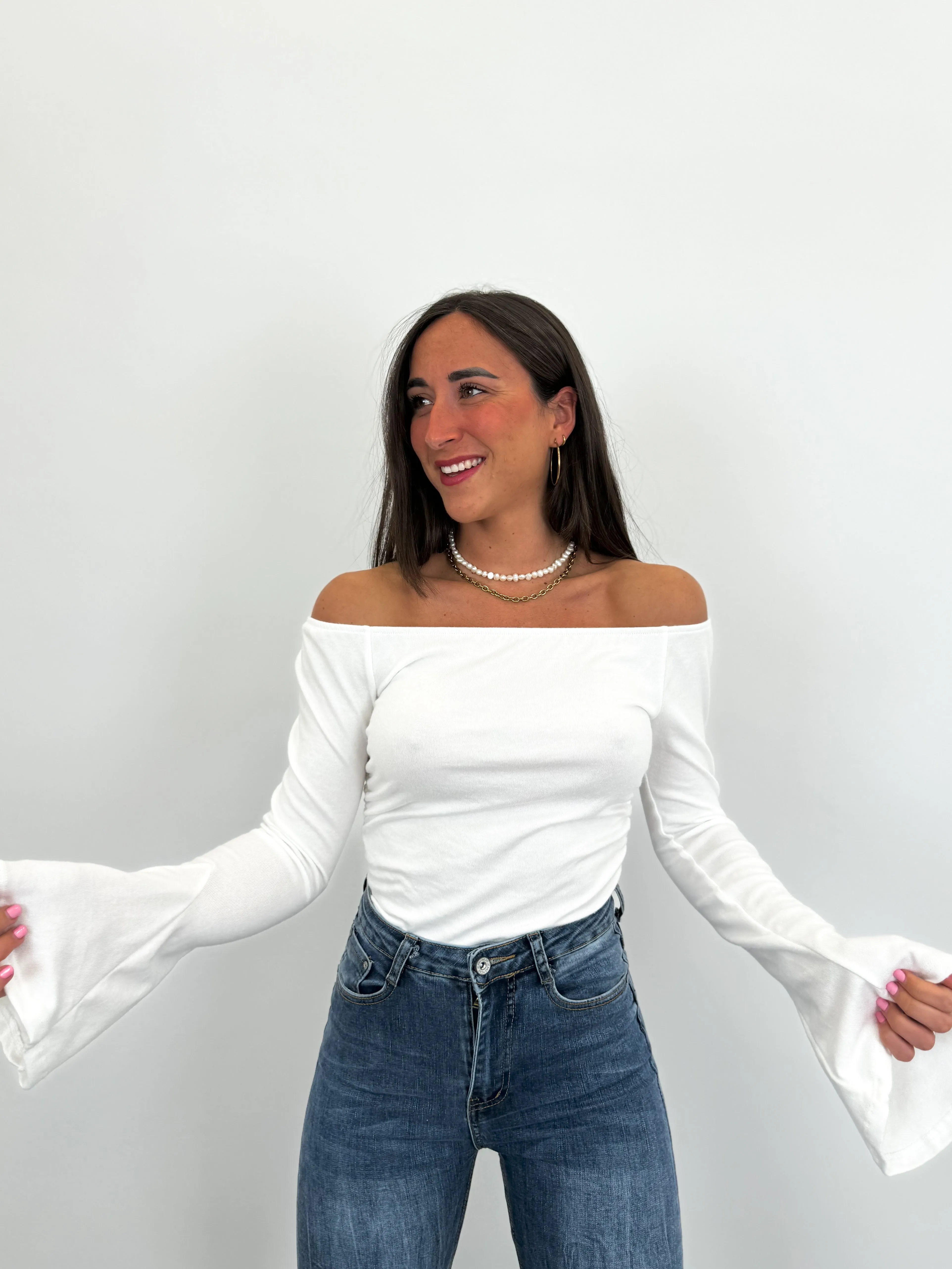 Top manga campana blanco sold by Sorellas product image thumbnail 2