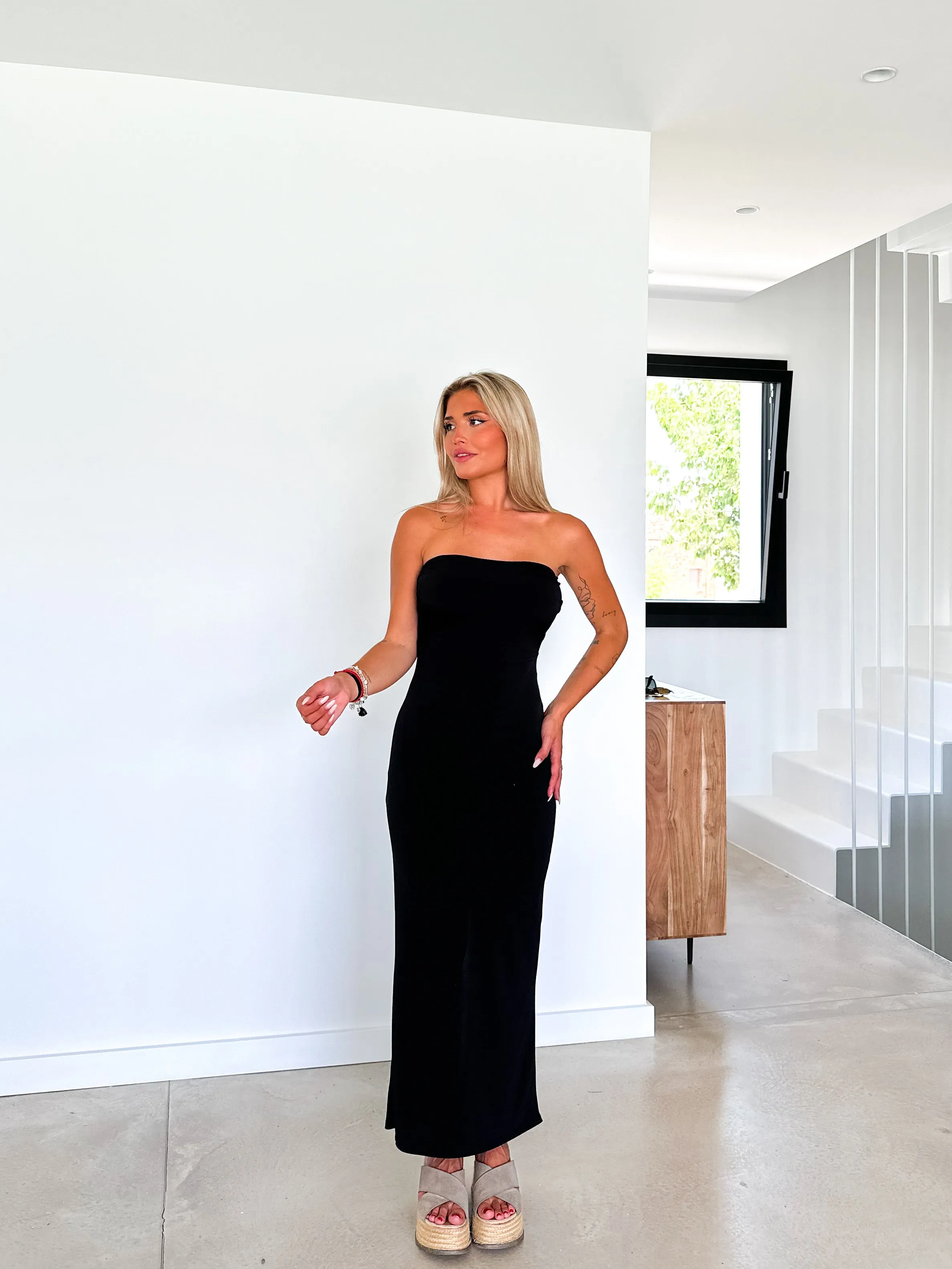 Vestido palabra espalda frunce negro sold by Sorellas product image thumbnail 3