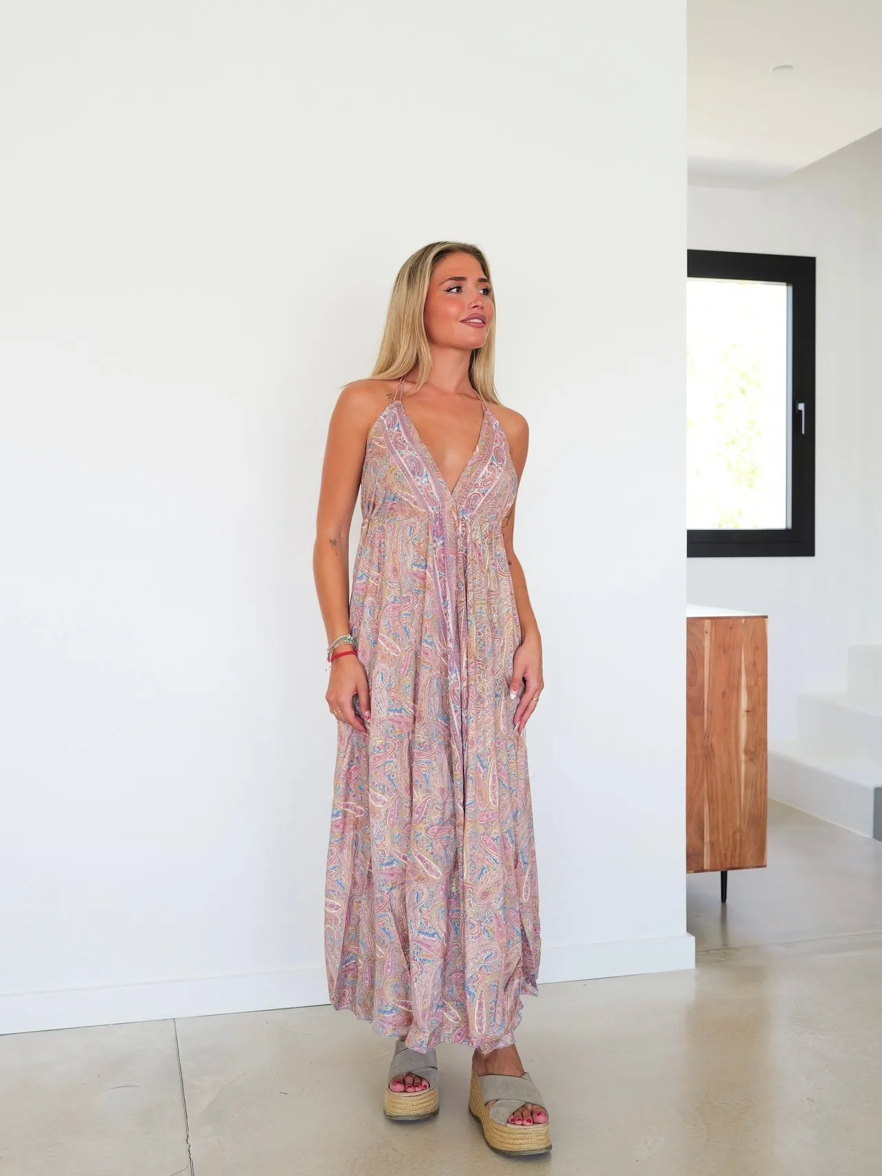 Vestido boho largo lavanda sold by Sorellas