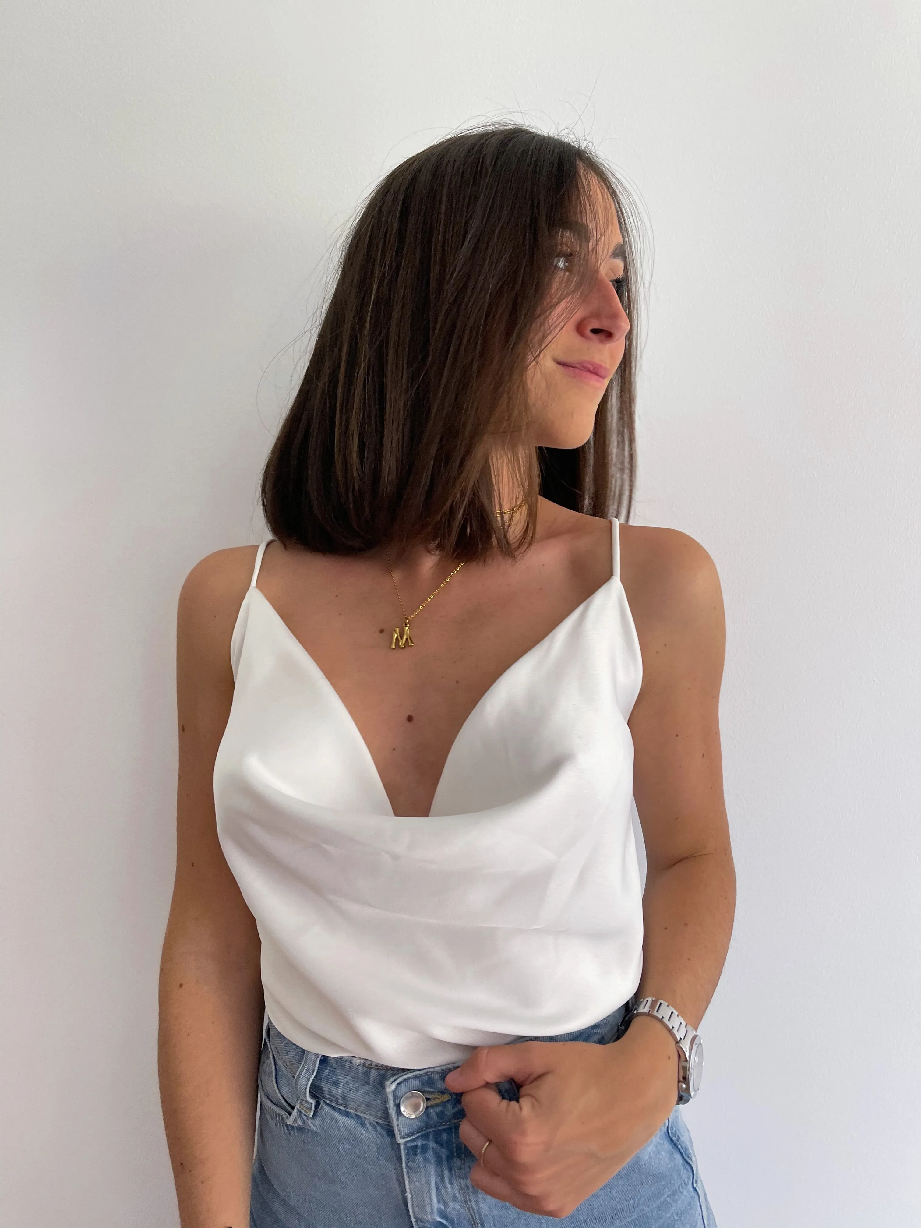 Top satén tirantes blanco sold by Sorellas product image thumbnail 2