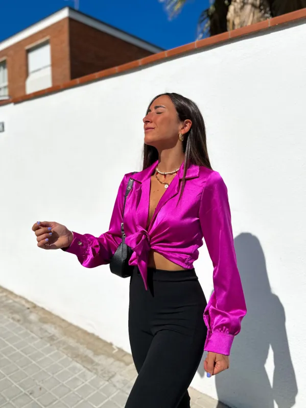Blusa lazada raso amarena sold by Sorellas