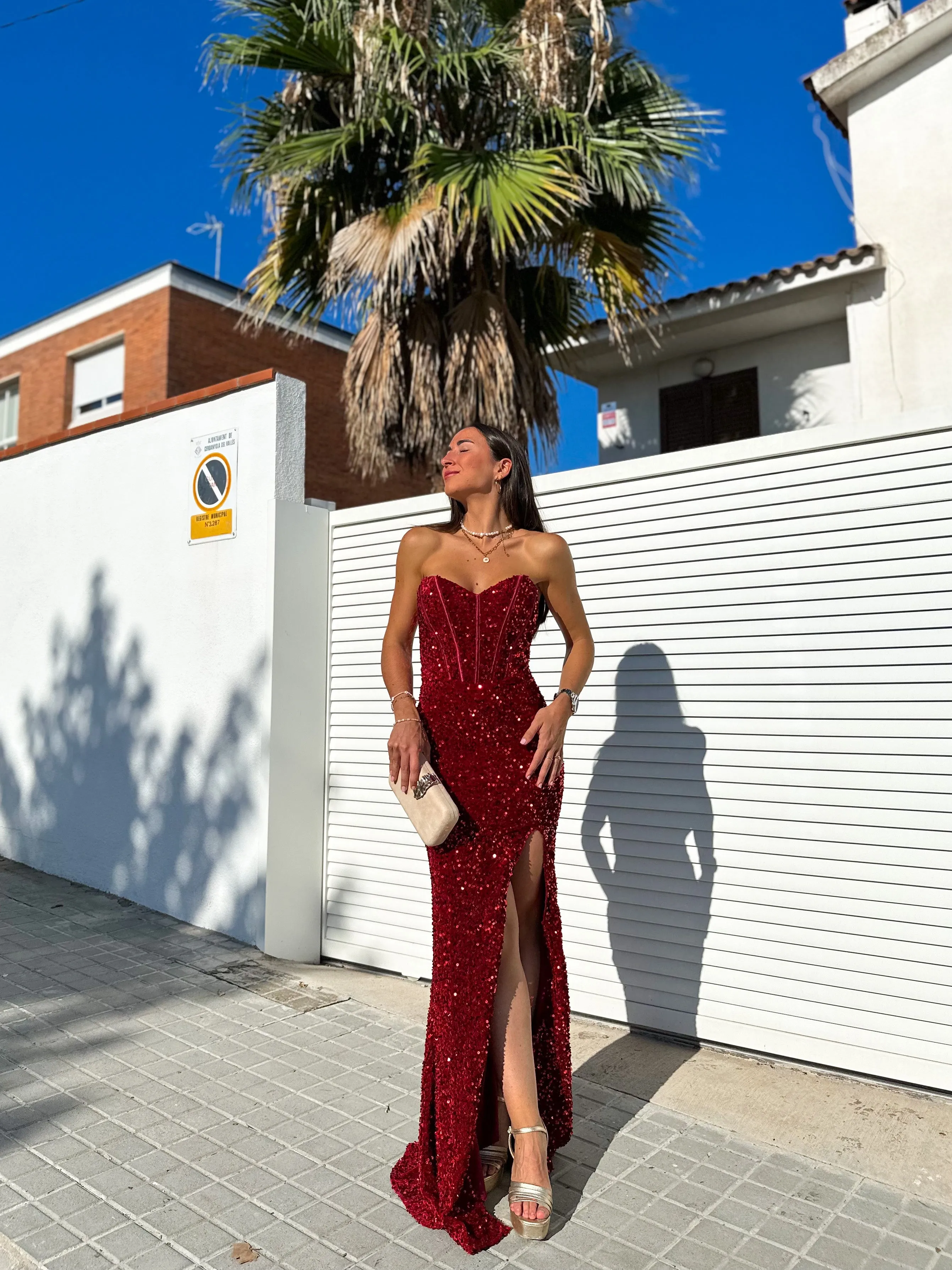 Vestido corse sirena glitter burdeos sold by Sorellas product image thumbnail 5