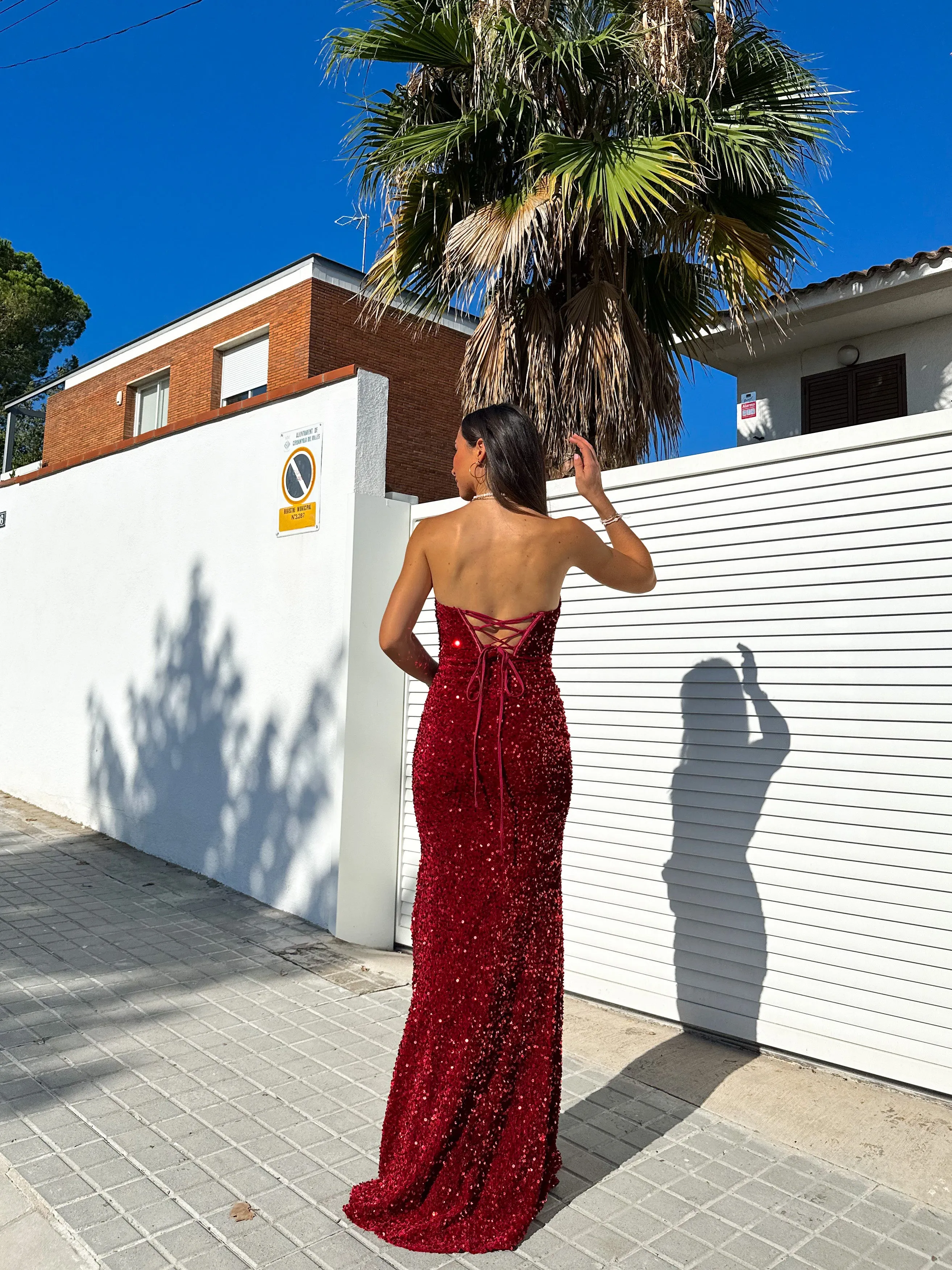 Vestido corse sirena glitter burdeos sold by Sorellas product image thumbnail 2