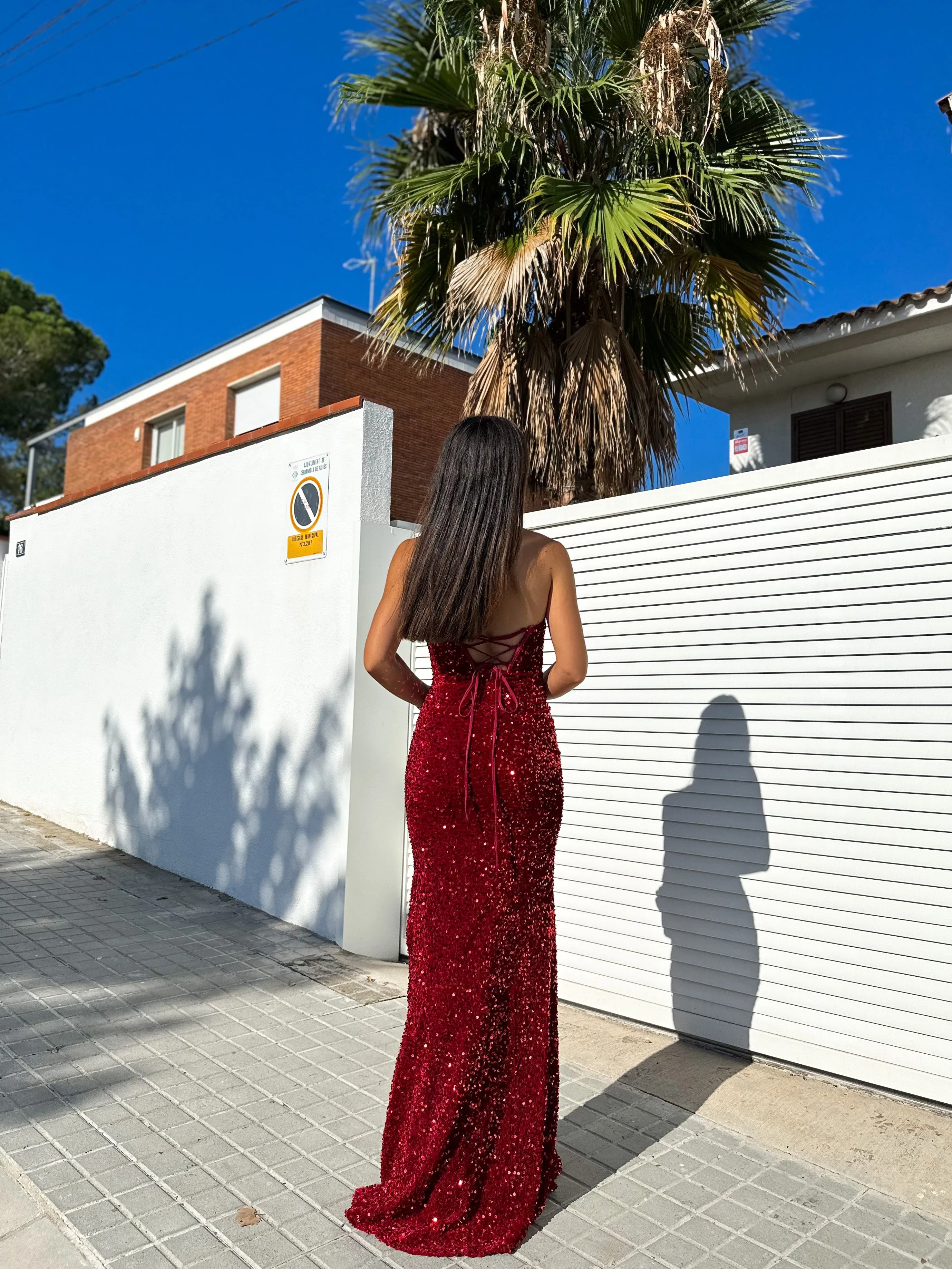 Vestido corse sirena glitter burdeos sold by Sorellas product image thumbnail 3