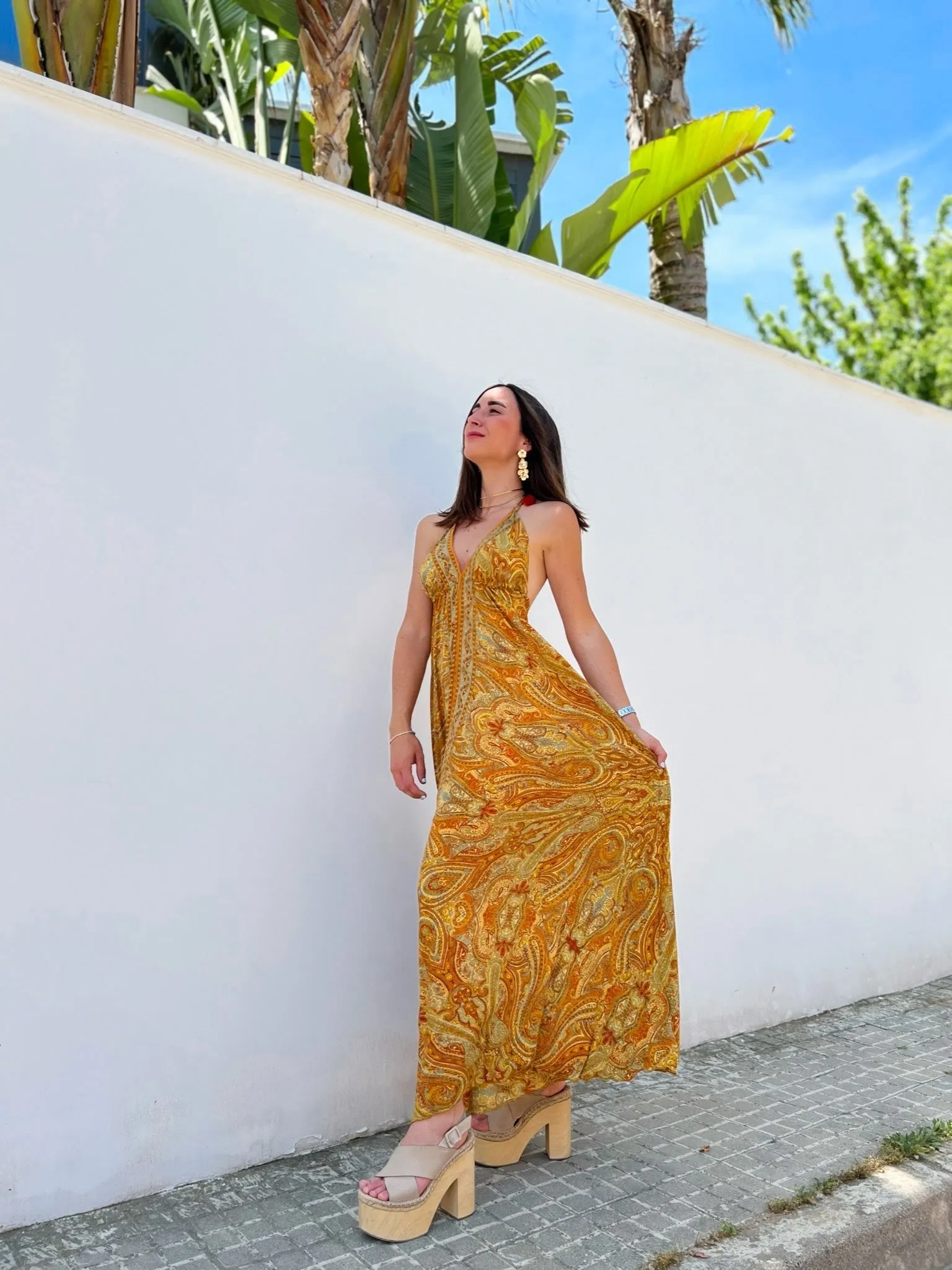 Vestido boho largo miel sold by Sorellas product image thumbnail 5