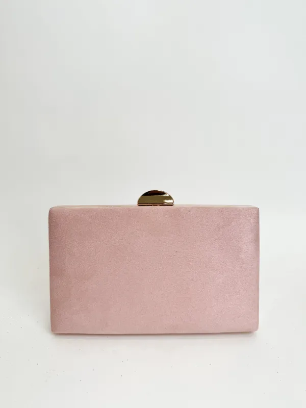 Clutch horizontal redondo rosa sold by Sorellas