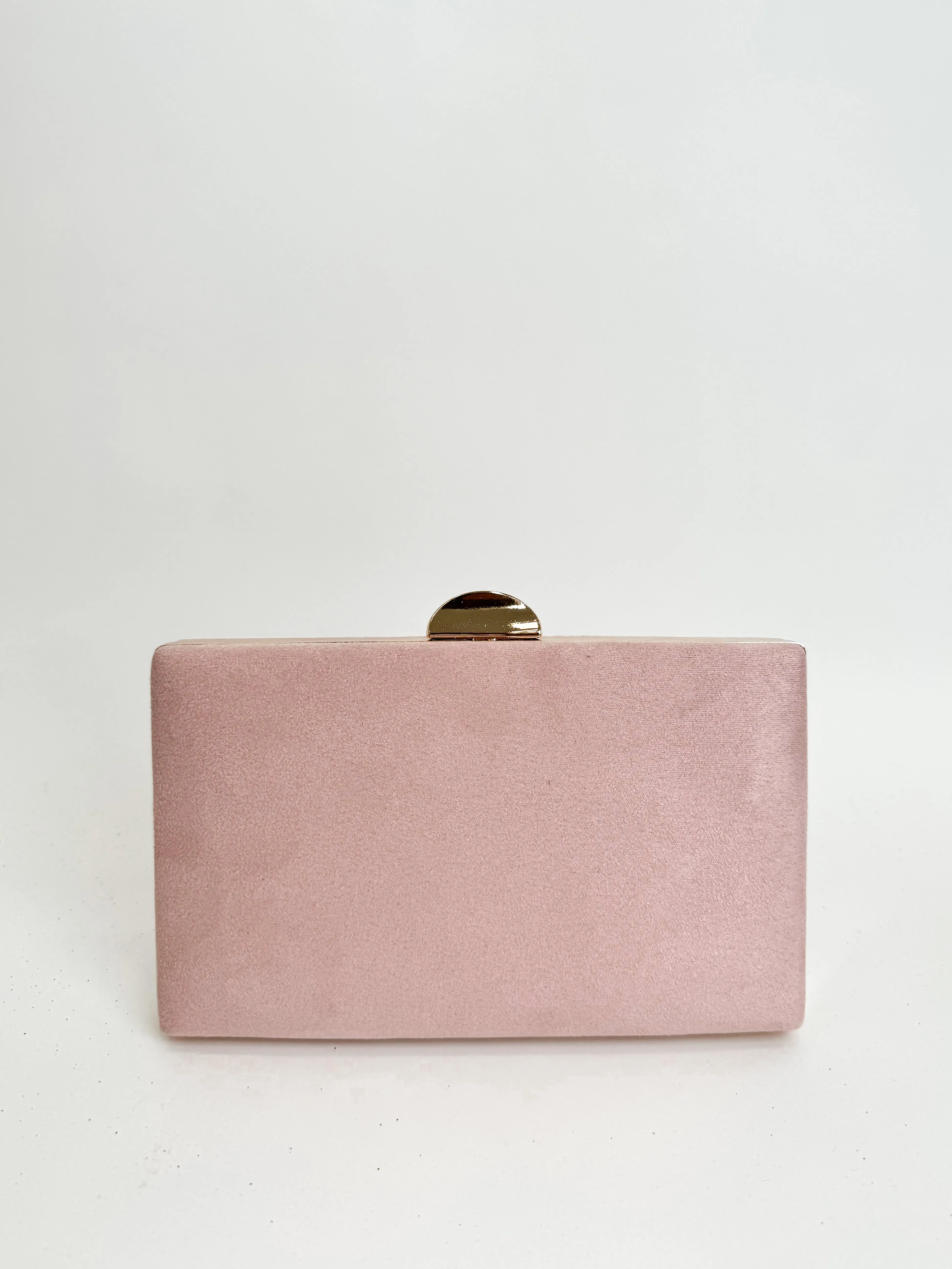 Clutch horizontal redondo rosa sold by Sorellas