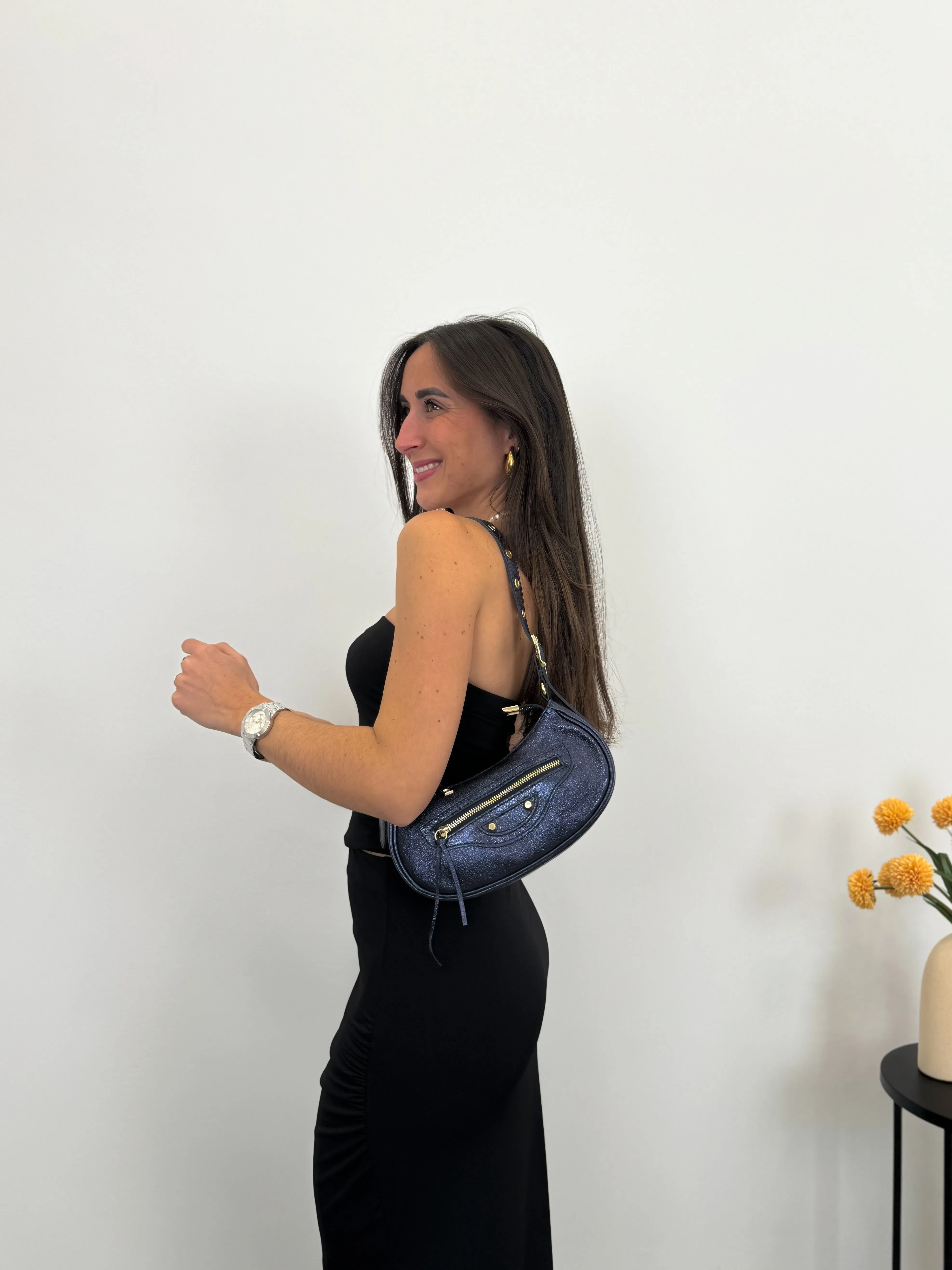 Bolso hombro baguette brillos azul sold by Sorellas product image thumbnail 5