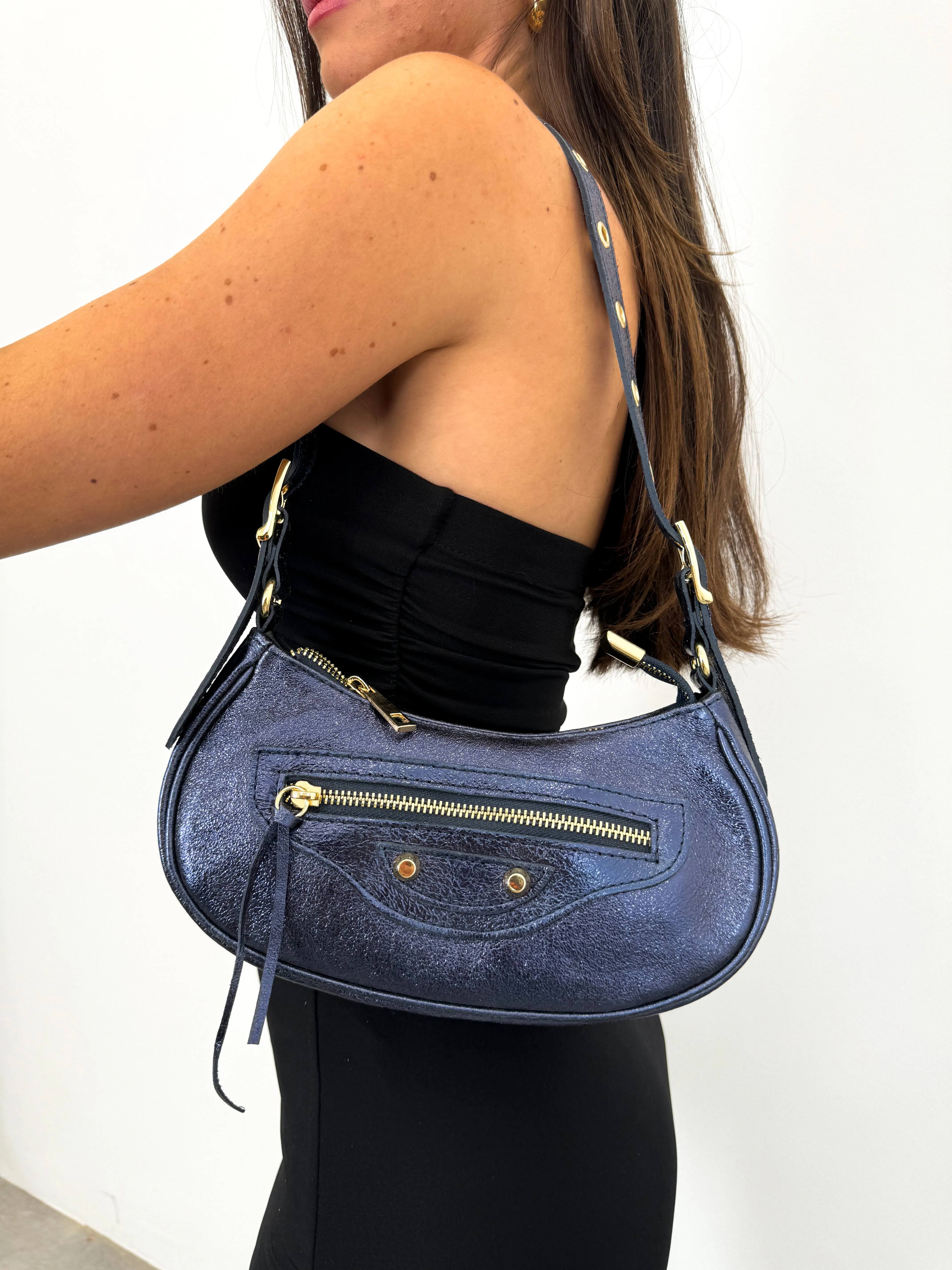 Bolso hombro baguette brillos azul sold by Sorellas product image thumbnail 4