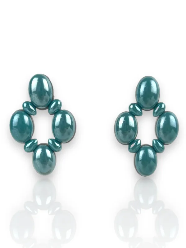 Pendientes rombo azul sold by Sorellas