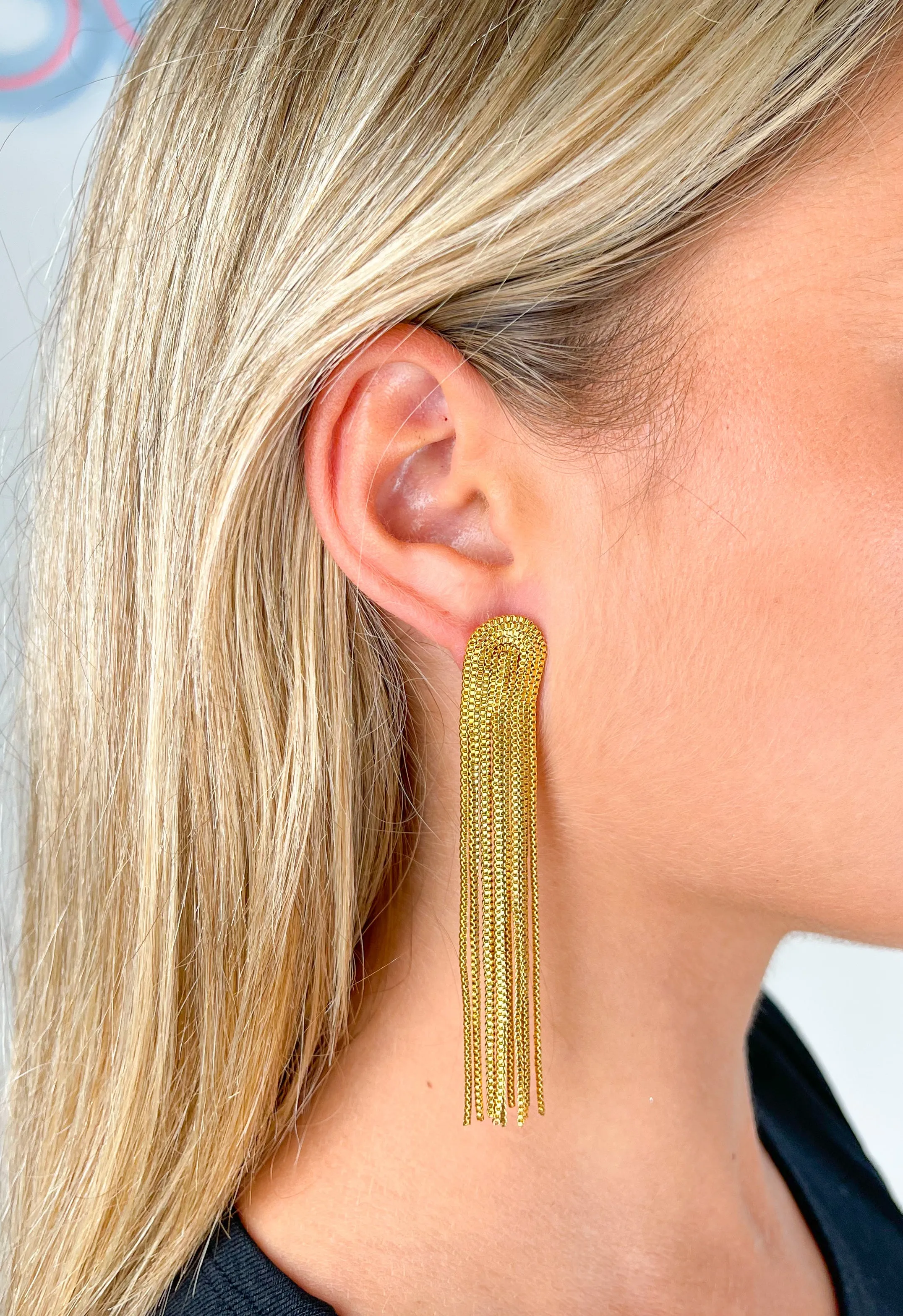 Pendientes cascada dorado sold by Sorellas product image thumbnail 2