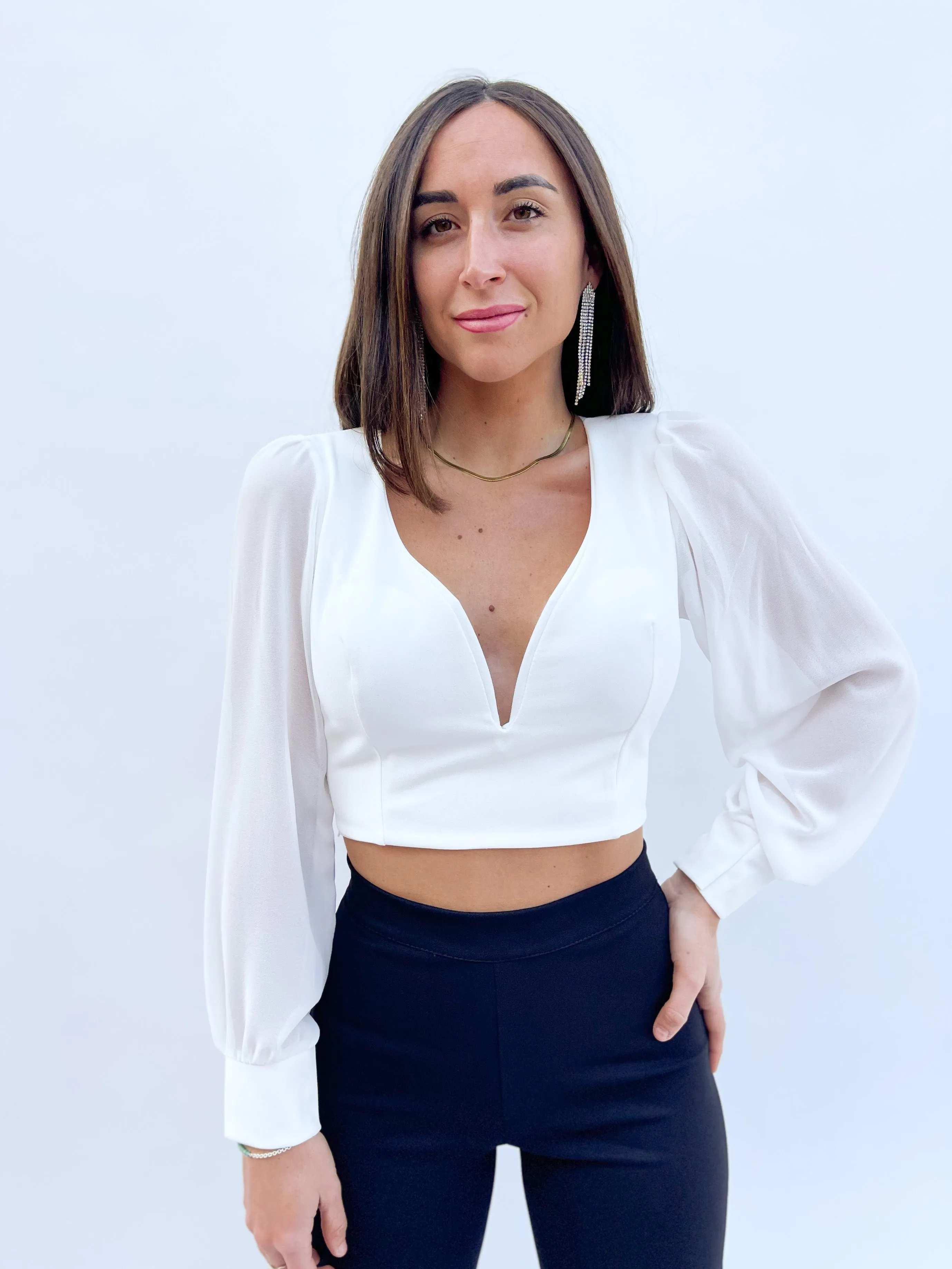 Top gasa corazón blanco sold by Sorellas product image thumbnail 4