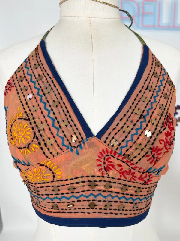 Top boho textura papaya sold by Sorellas