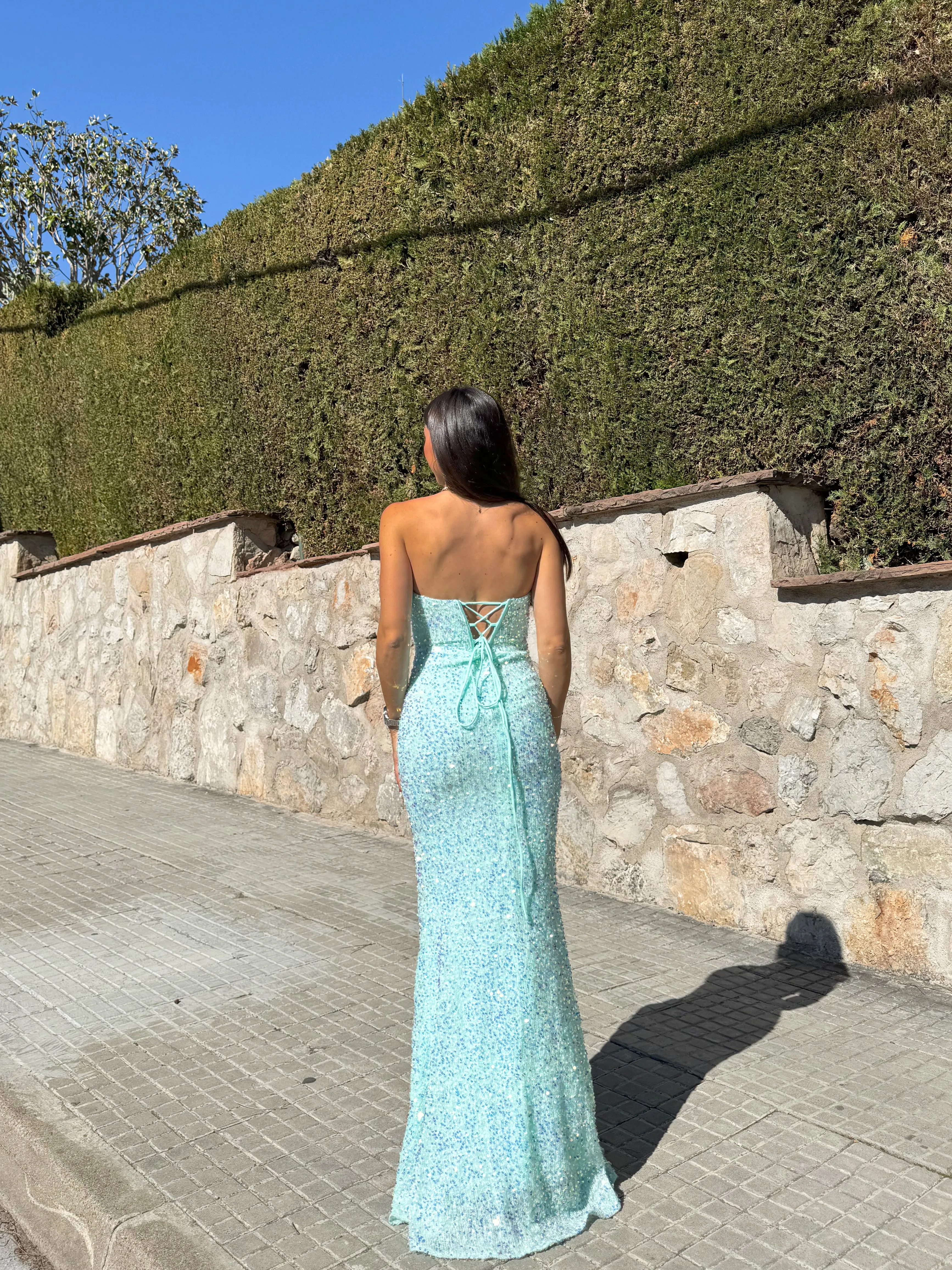 Vestido corse sirena glitter turquesa sold by Sorellas product image thumbnail 5