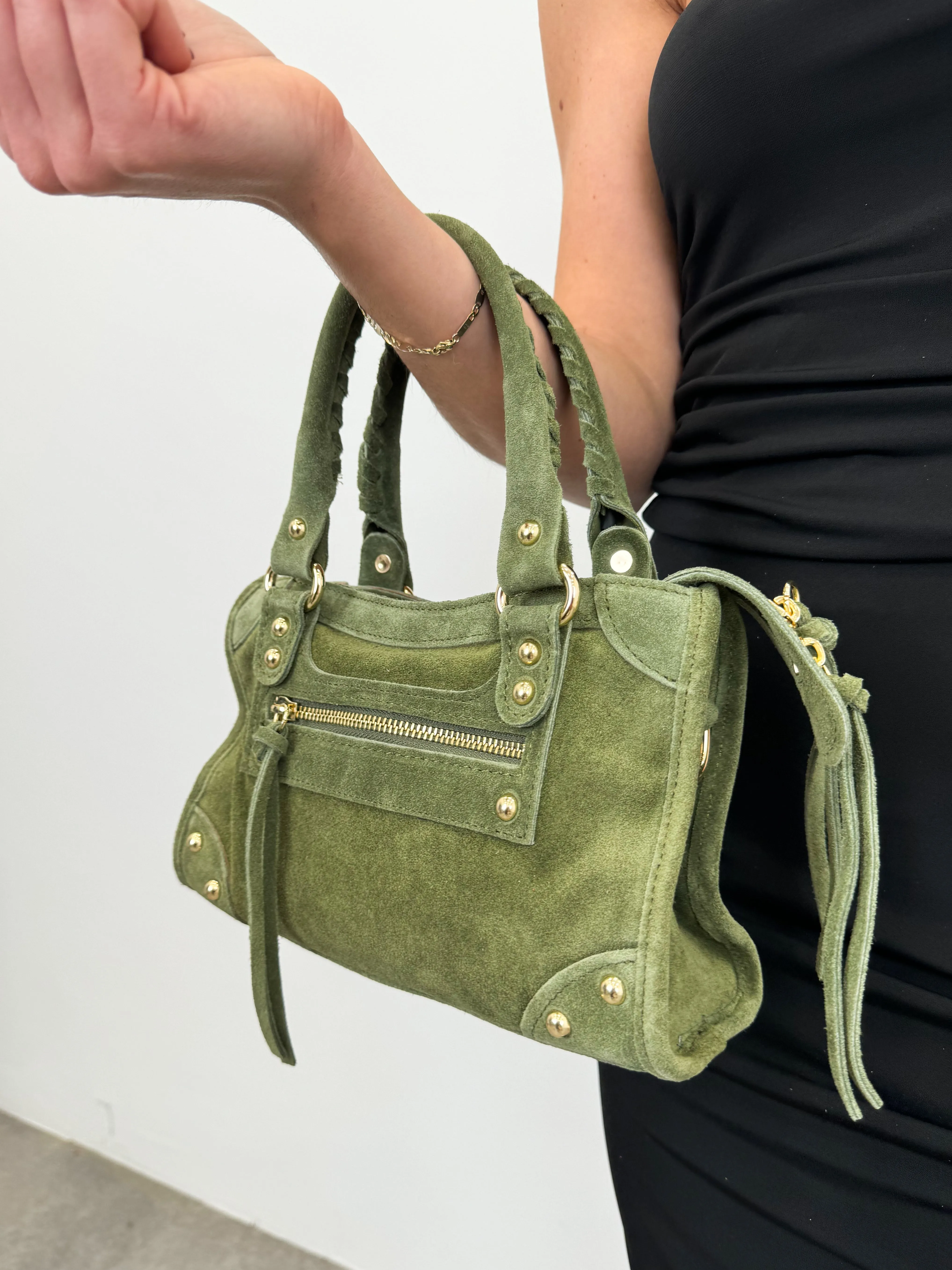 Bolso hebillas piel ante caqui sold by Sorellas product image thumbnail 3