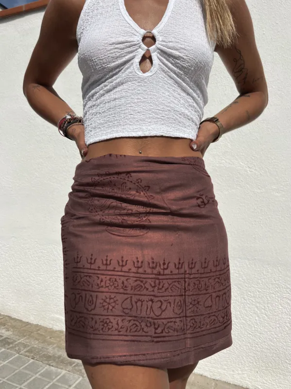 Pareo India marron sold by Sorellas