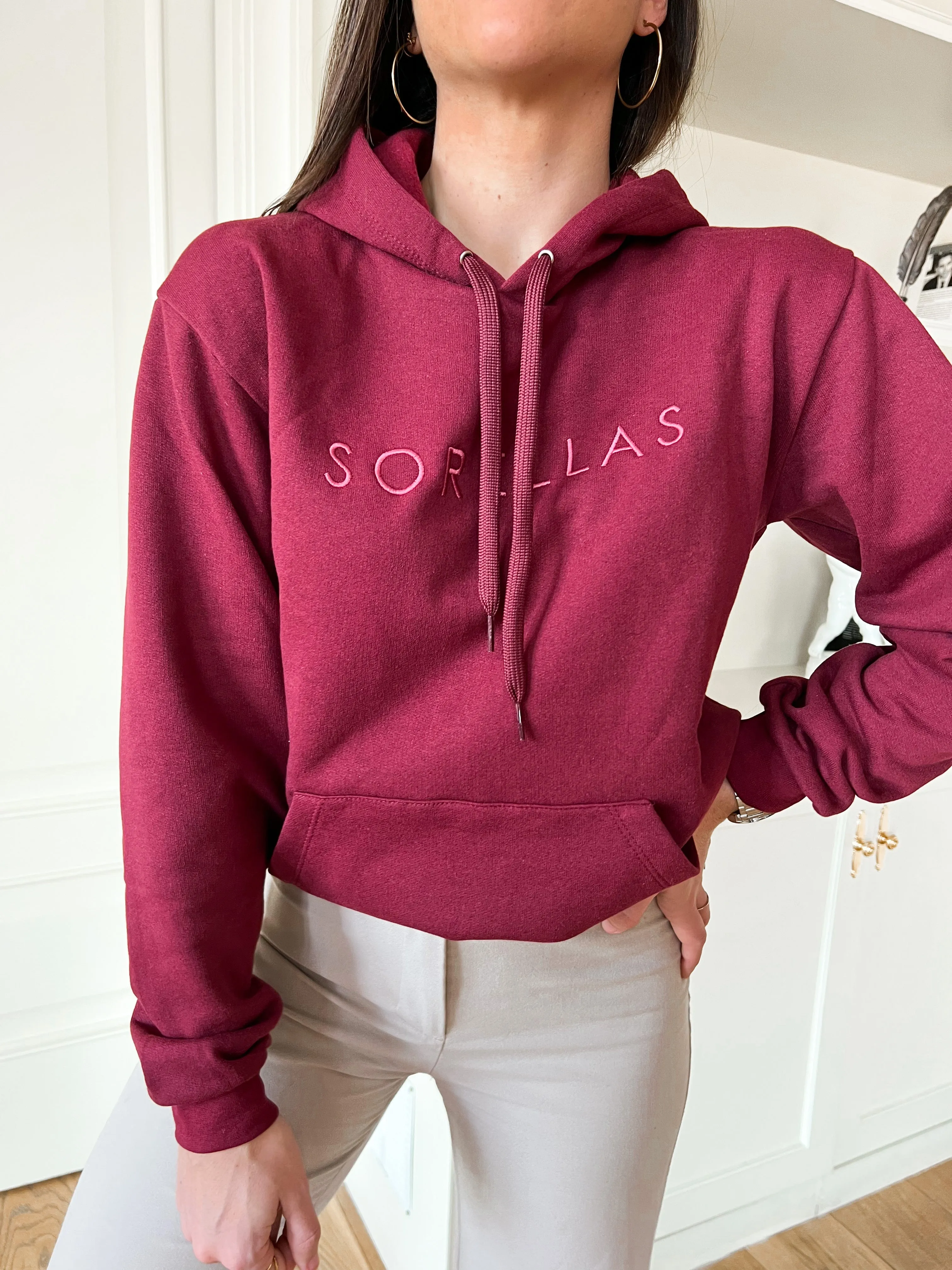 Sudadera Sorellas capucha burdeos sold by Sorellas product image thumbnail 4