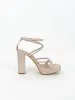 Sandalia plataforma cordón redondo nude sold by Sorellas