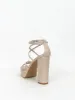 Sandalia plataforma cordón redondo nude sold by Sorellas