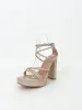Sandalia plataforma cordón redondo nude sold by Sorellas