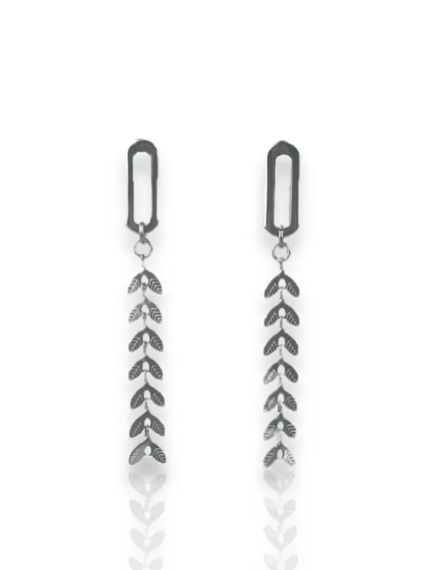 Pendientes caída espiga plata sold by Sorellas