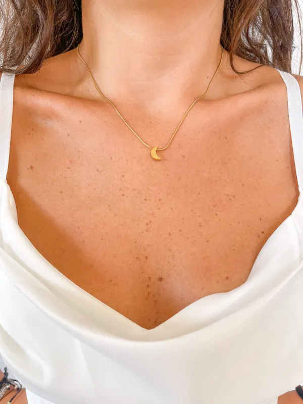 Collar luna dorada sold by Sorellas