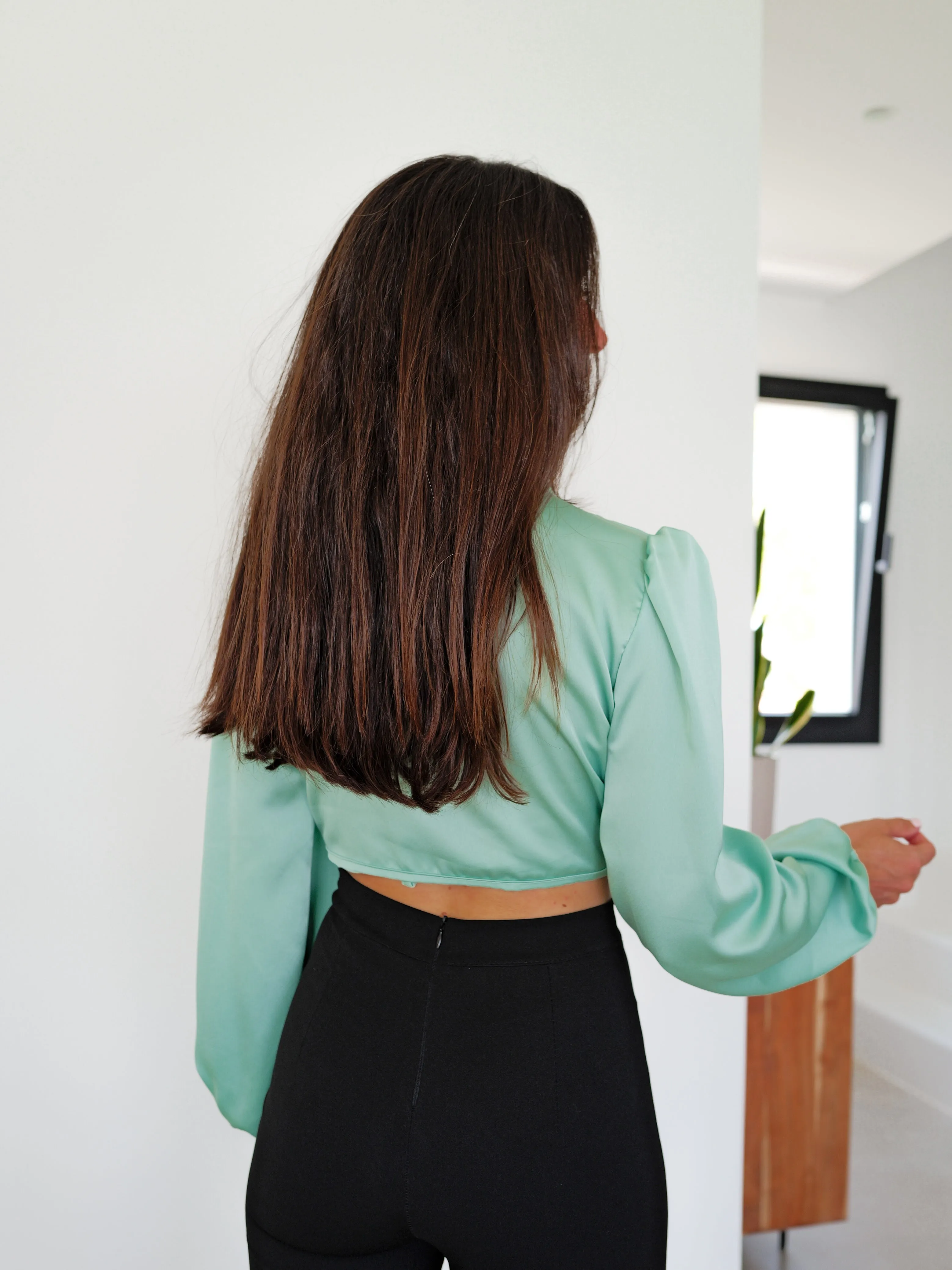 Blusa cruzada satin menta sold by Sorellas product image thumbnail 5