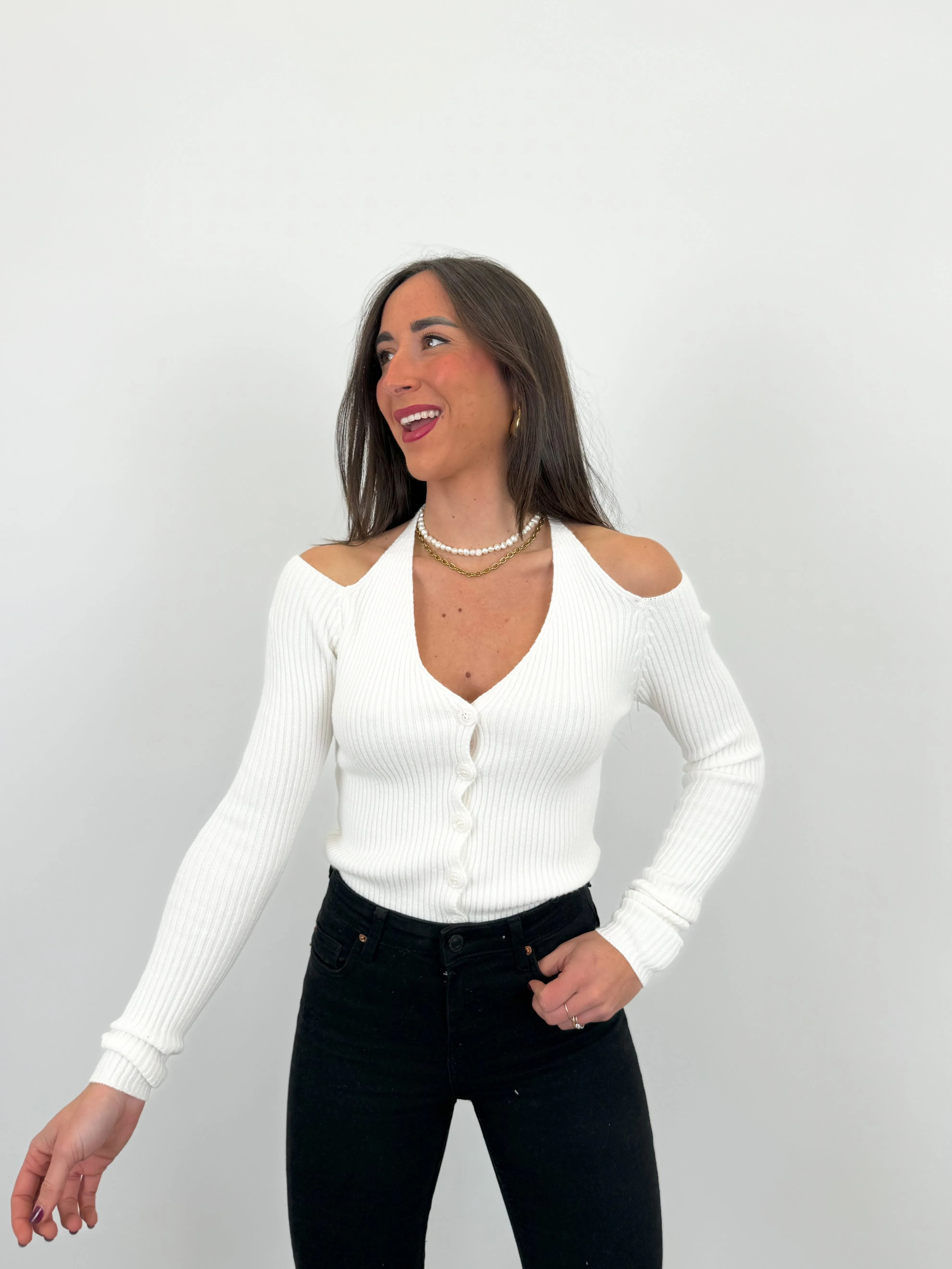 Jersey cruzado botones blanco sold by Sorellas product image thumbnail 2