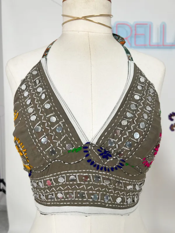 Top boho textura caqui sold by Sorellas