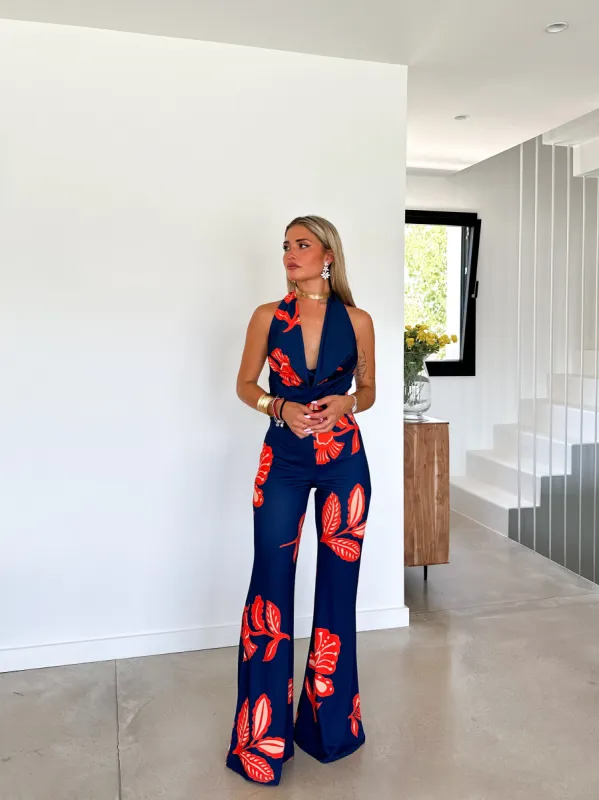 Mono cascada satin estampado marino sold by Sorellas