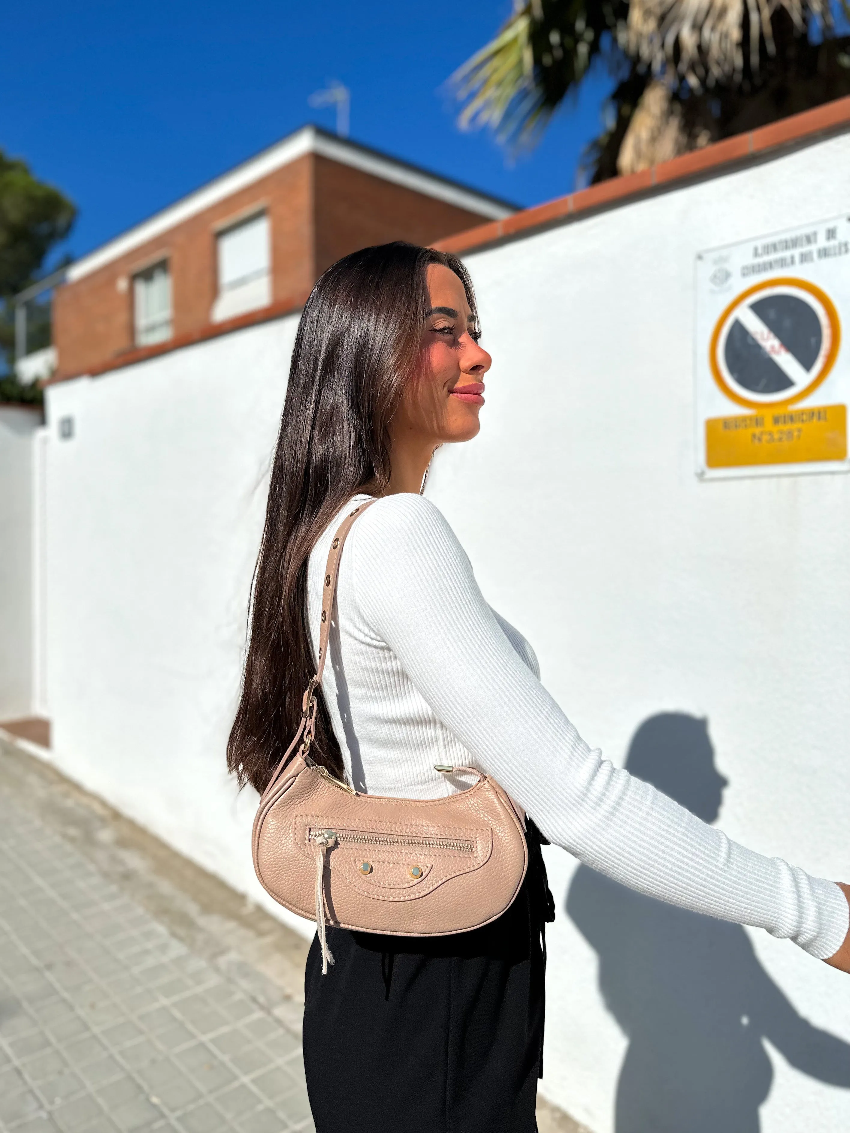 Bolso hombro baguette beige sold by Sorellas product image thumbnail 5