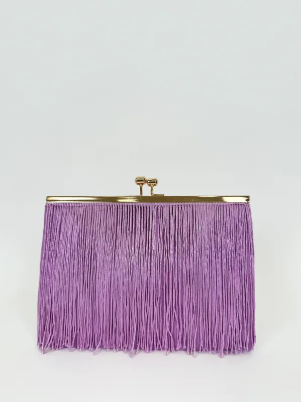 Clutch ante flecos lila sold by Sorellas