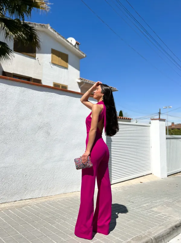 Mono halter crepe amarena sold by Sorellas