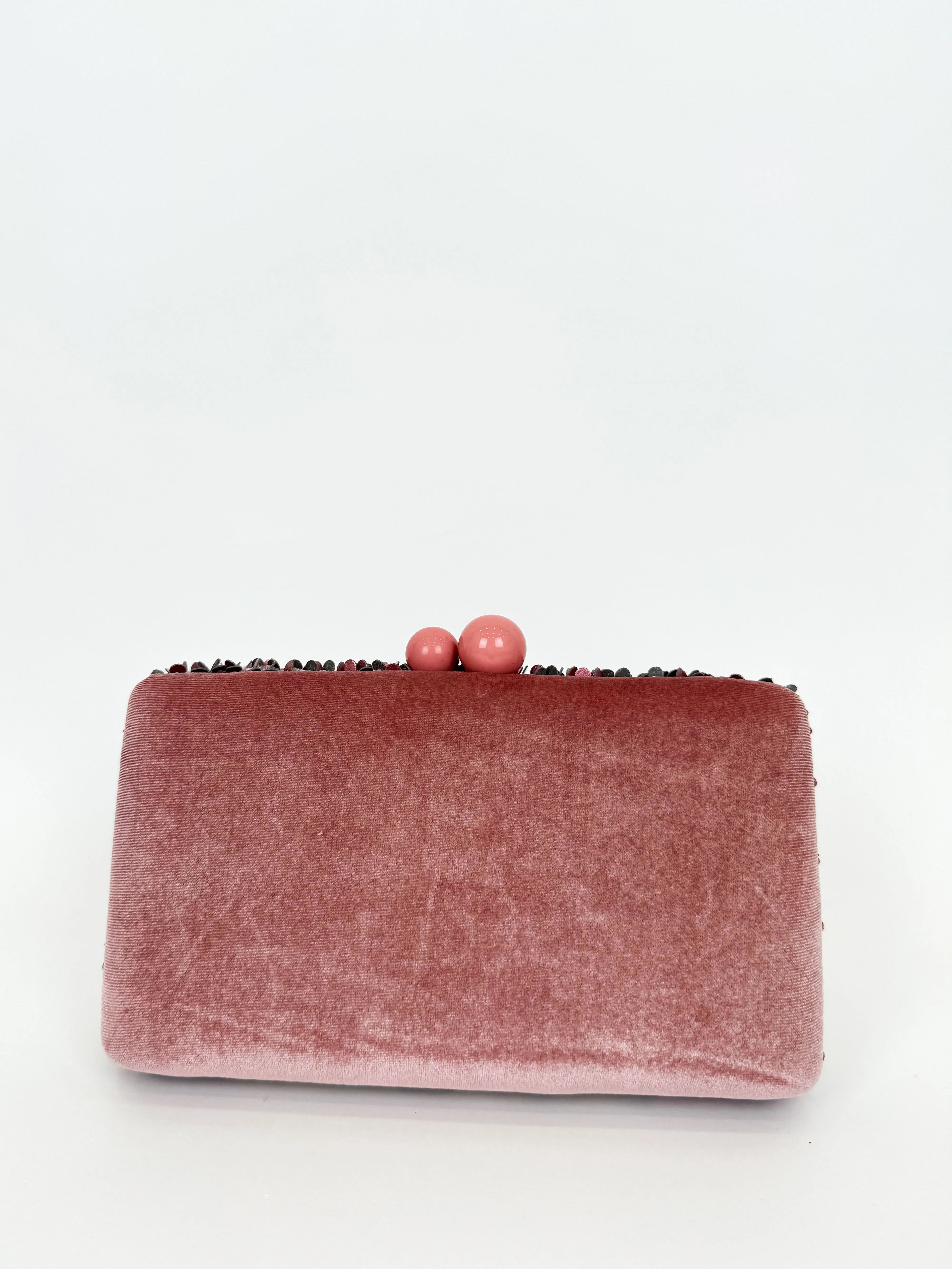 Clutch glitter velvet rosa sold by Sorellas product image thumbnail 3