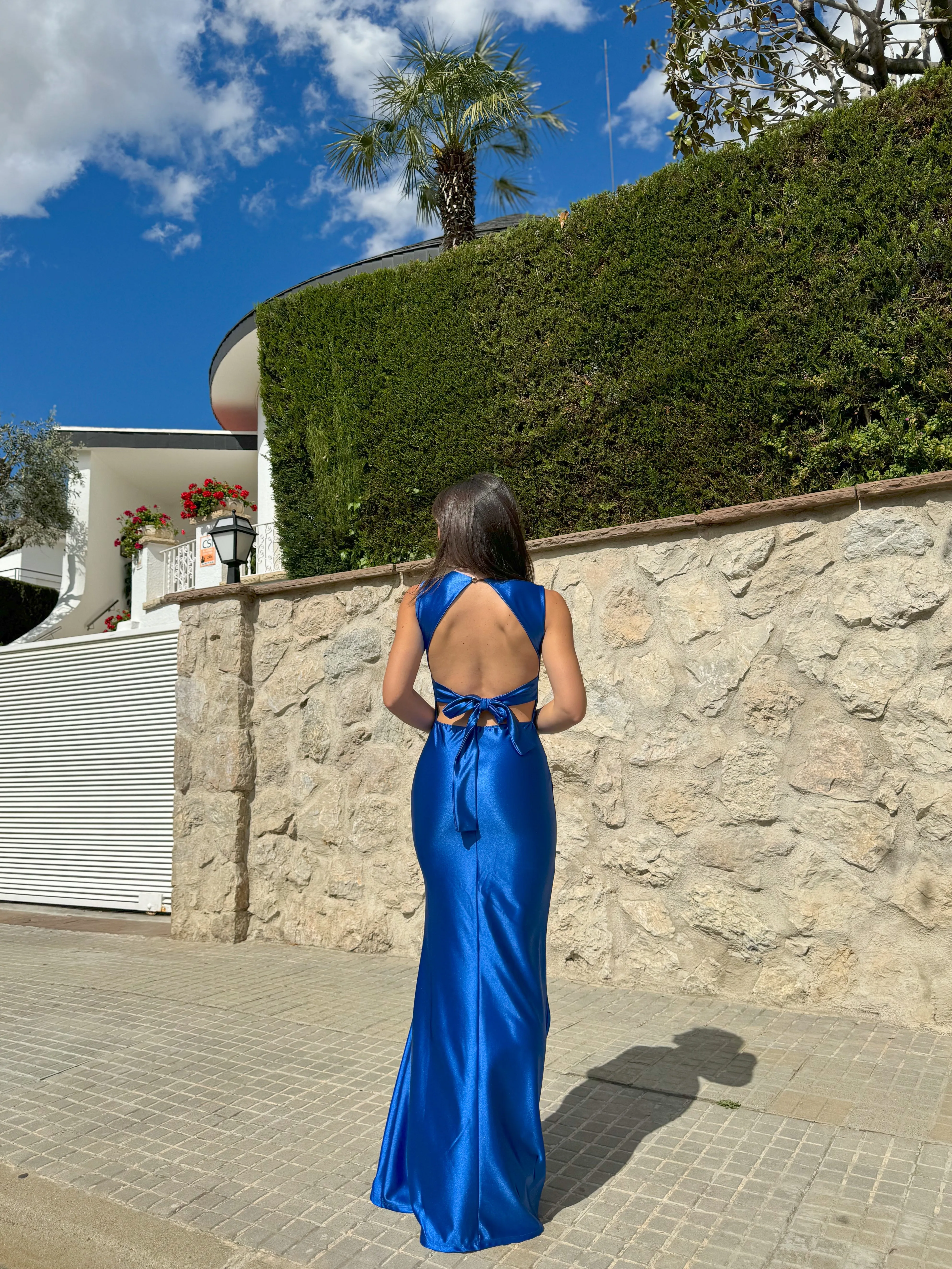 Vestido corazon satinado azul sold by Sorellas product image thumbnail 4