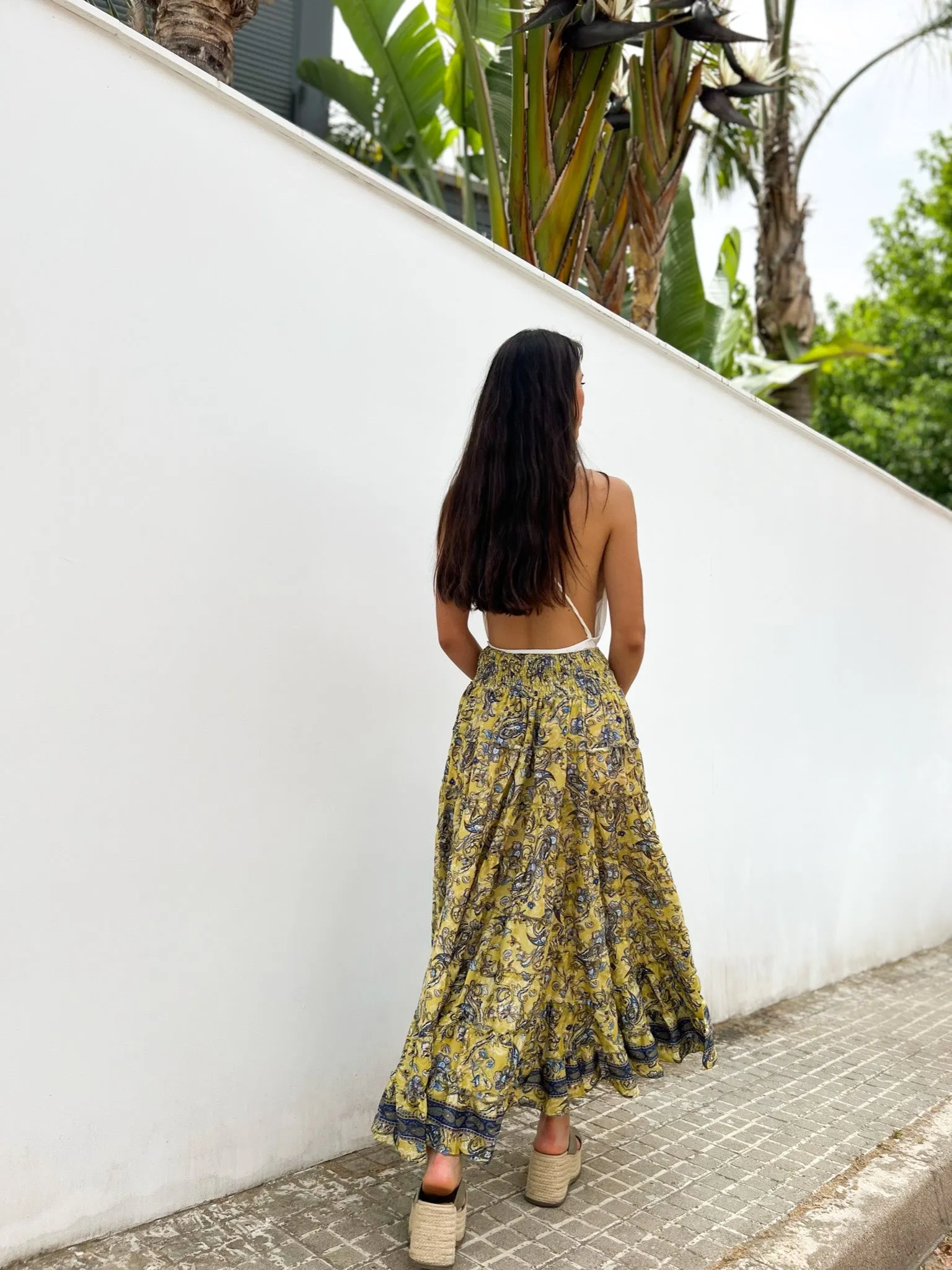 Falda asimétrica boho lima sold by Sorellas product image thumbnail 3