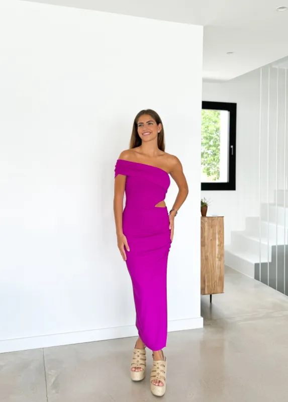 Vestido cut banda asim amarena sold by Sorellas