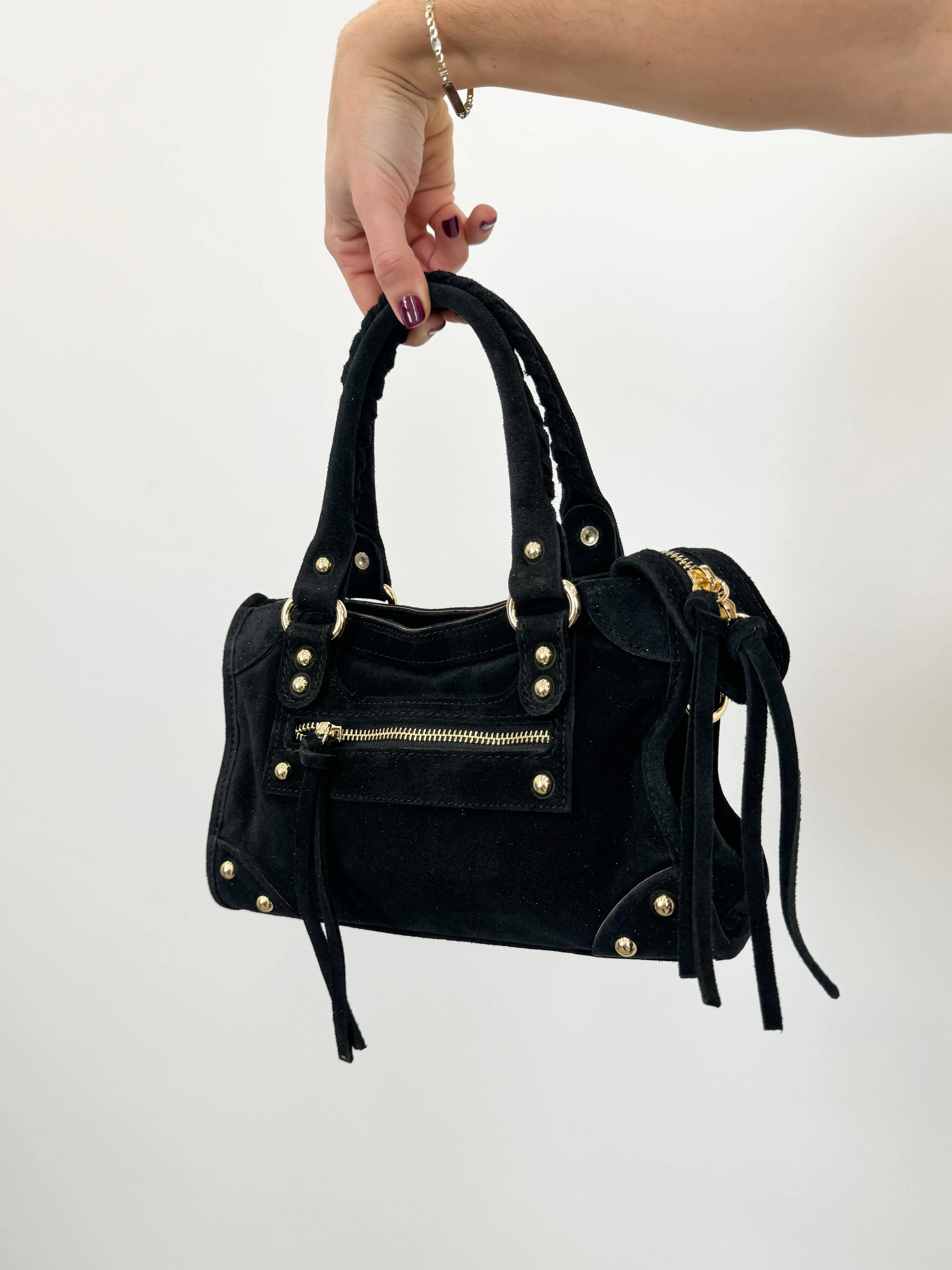 Bolso hebillas piel ante negro sold by Sorellas product image thumbnail 2
