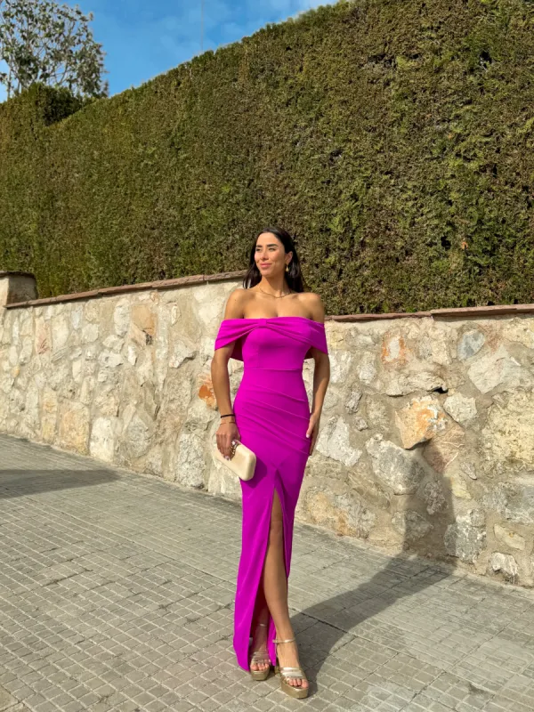 Vestido barco nudo cereza sold by Sorellas
