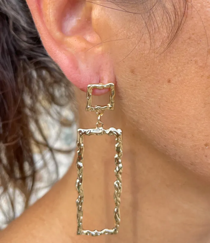 Pendientes rectangulares sold by Sorellas