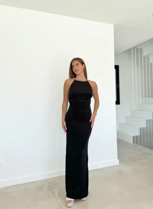 Vestido halter espalda negro sold by Sorellas